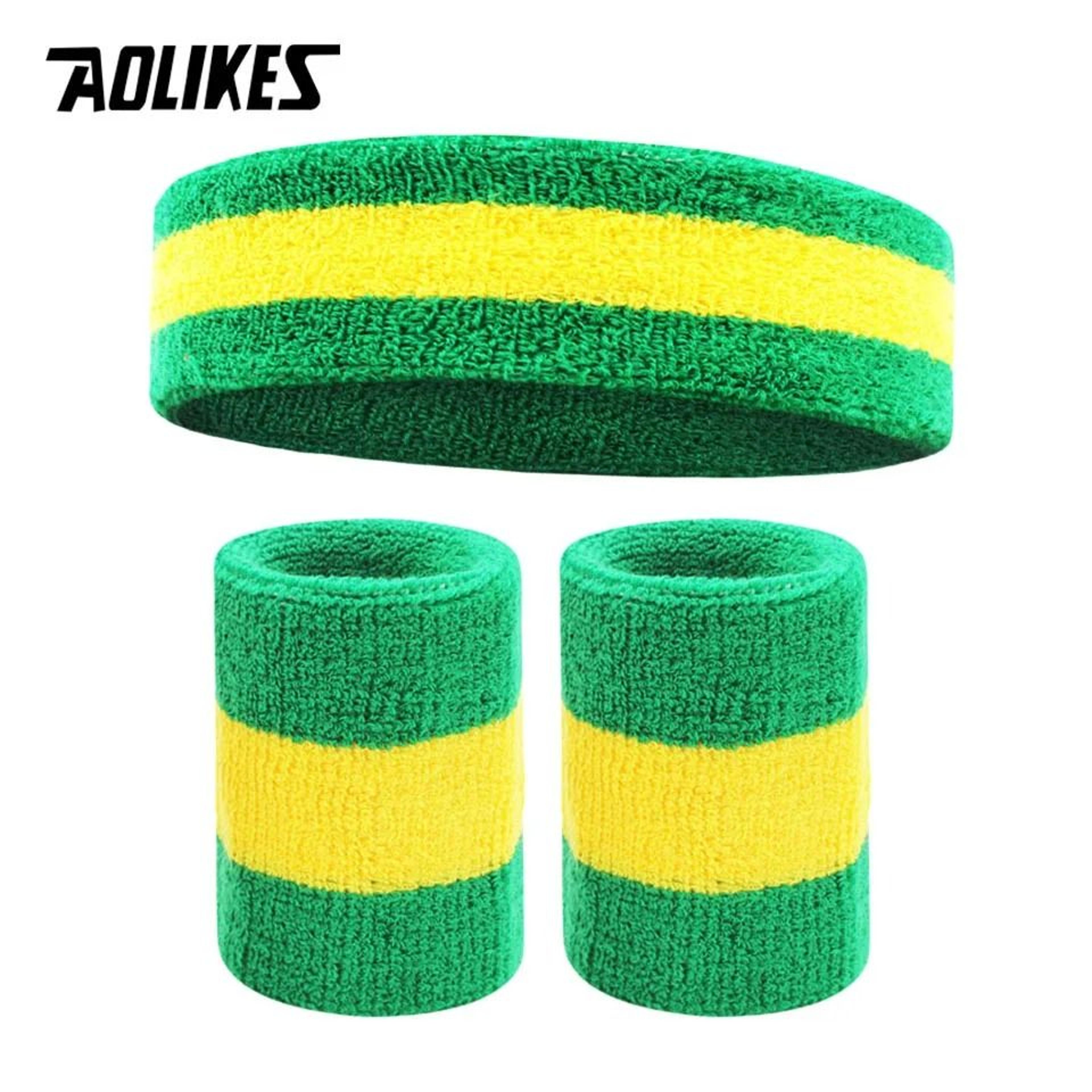 Premium Terry Cloth Sports Headband And Wristband Set 7