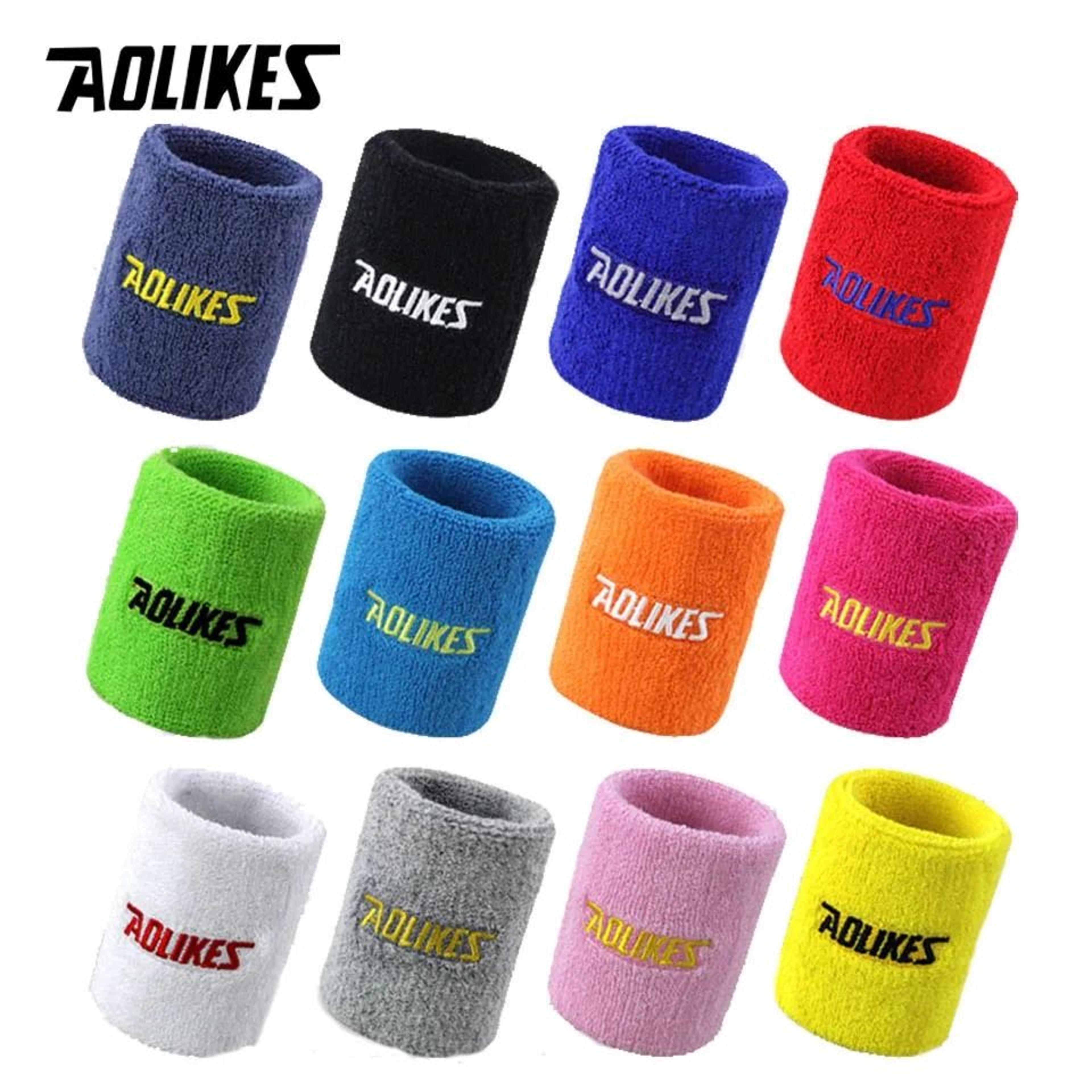 high-absorbency cotton terry cloth sports wristbands