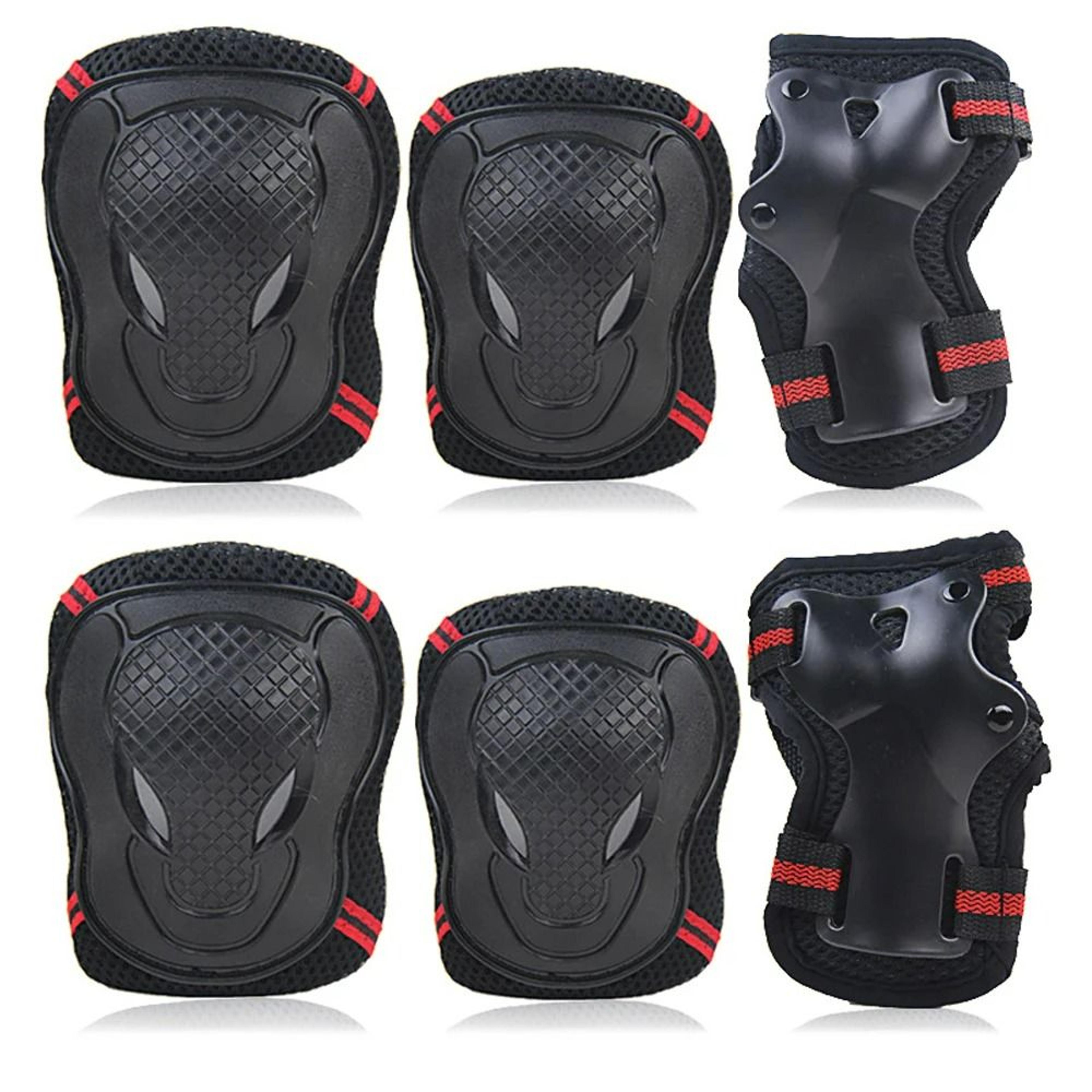 multi-sport 6-in-1 protective gear set for kids, youth, & adults