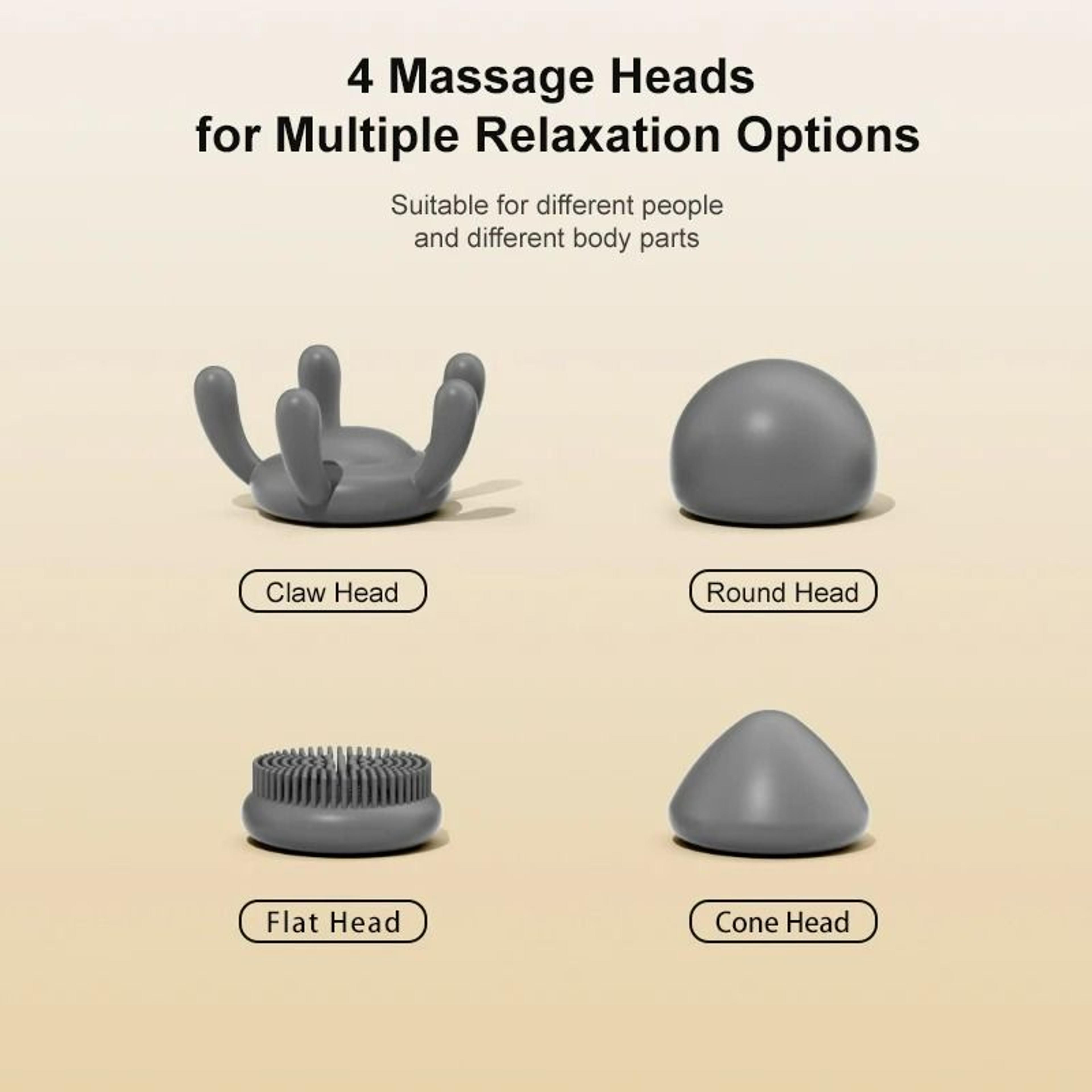 Multifunctional Mini Cordless Muscle Massage Gun With Modified Silicone Head 3