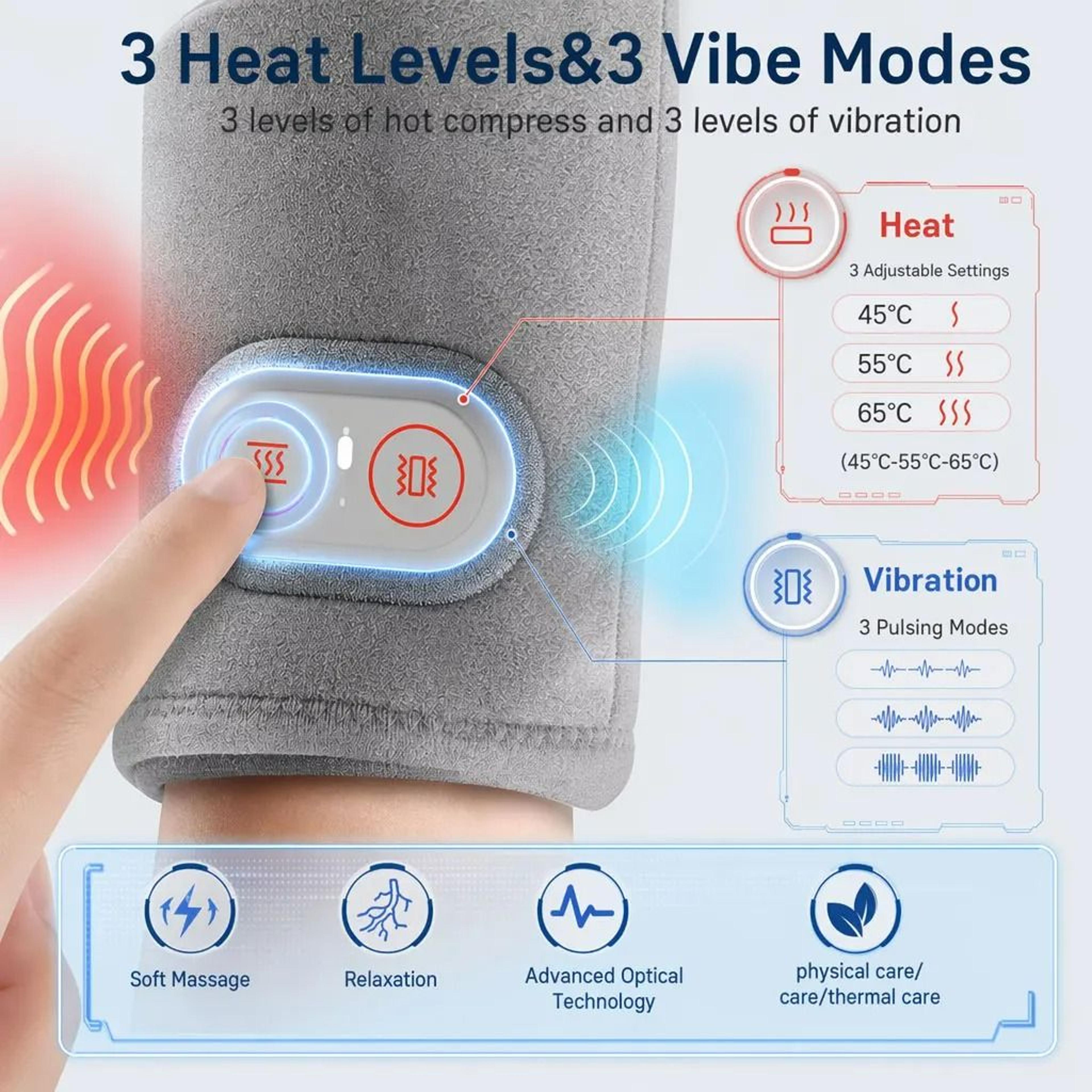 Infrared Heated Wrist Wrap With Red Light Therapy  Vibration Massage 4