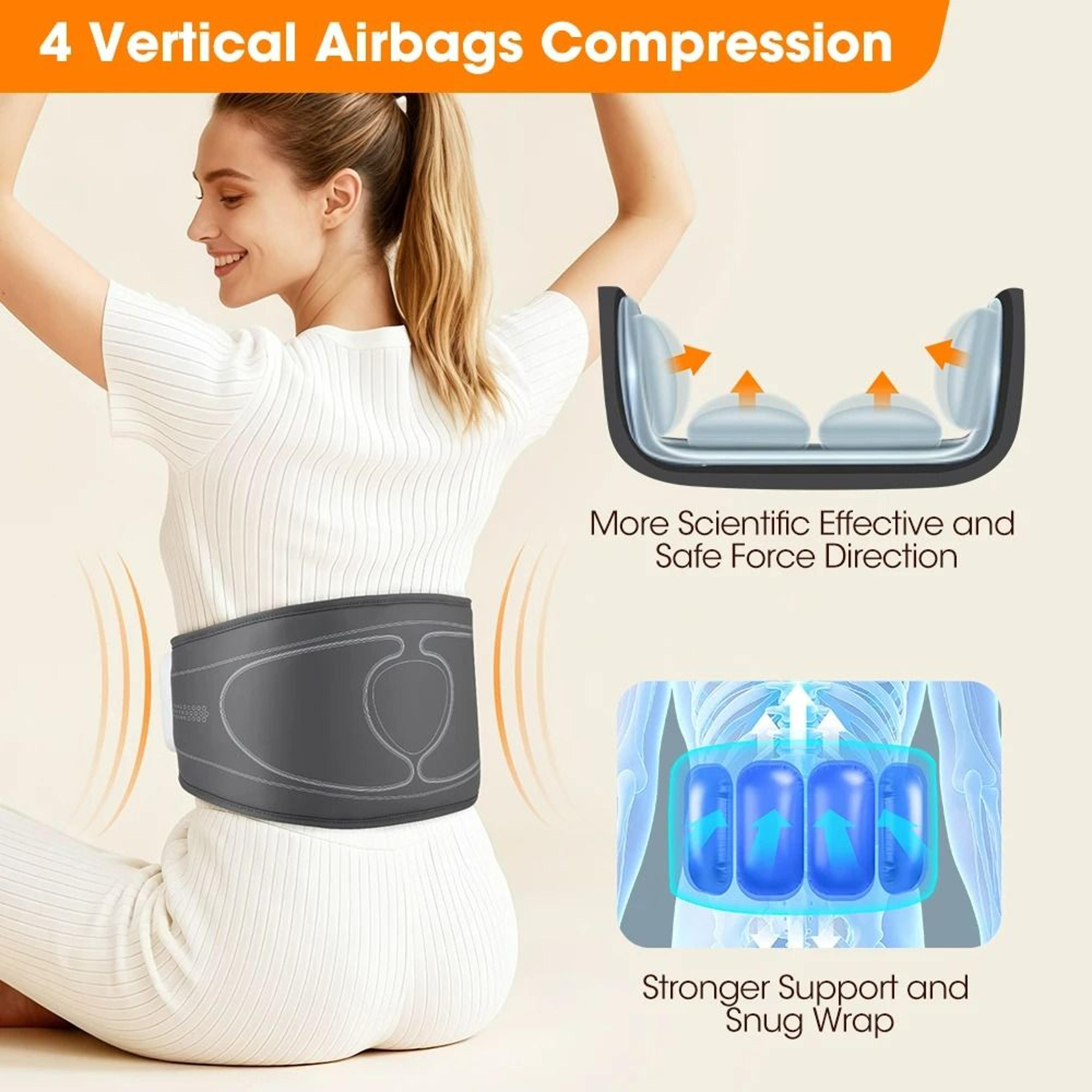 Cordless Rechargeable Back Massage Belt With Horizontal Airbag  Heat 1