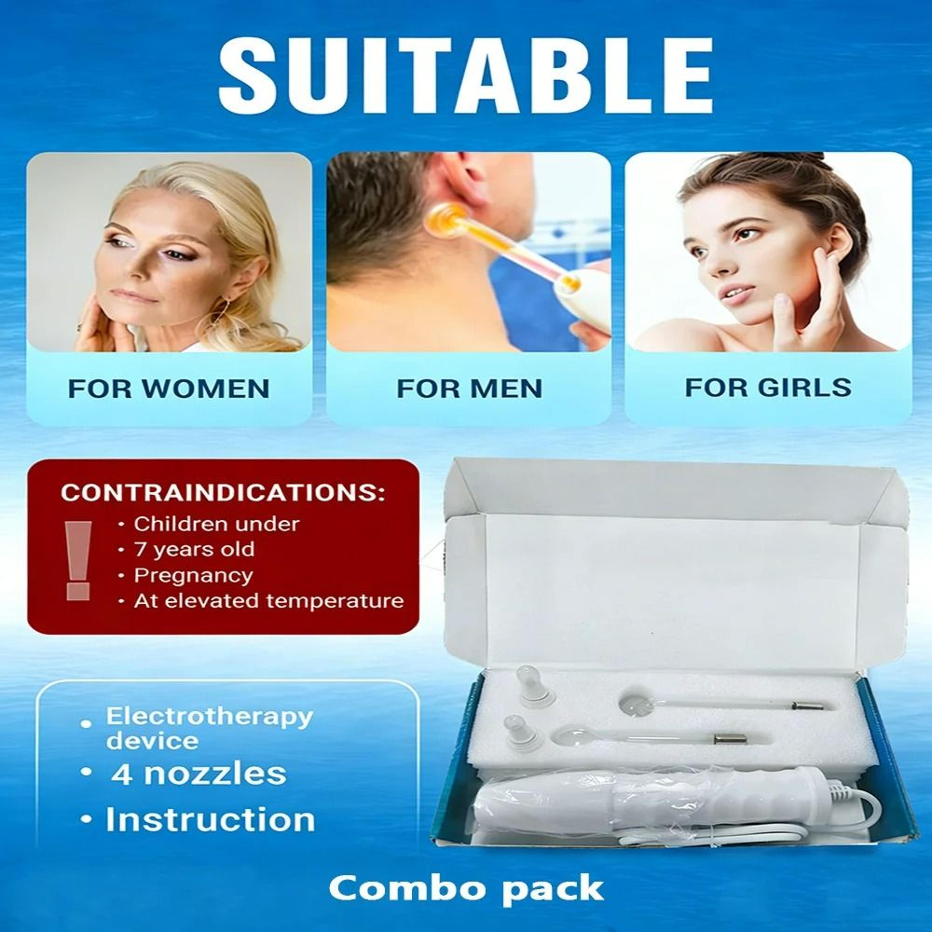 4in1 HighFrequency Glass Electrode Facial Wand 5