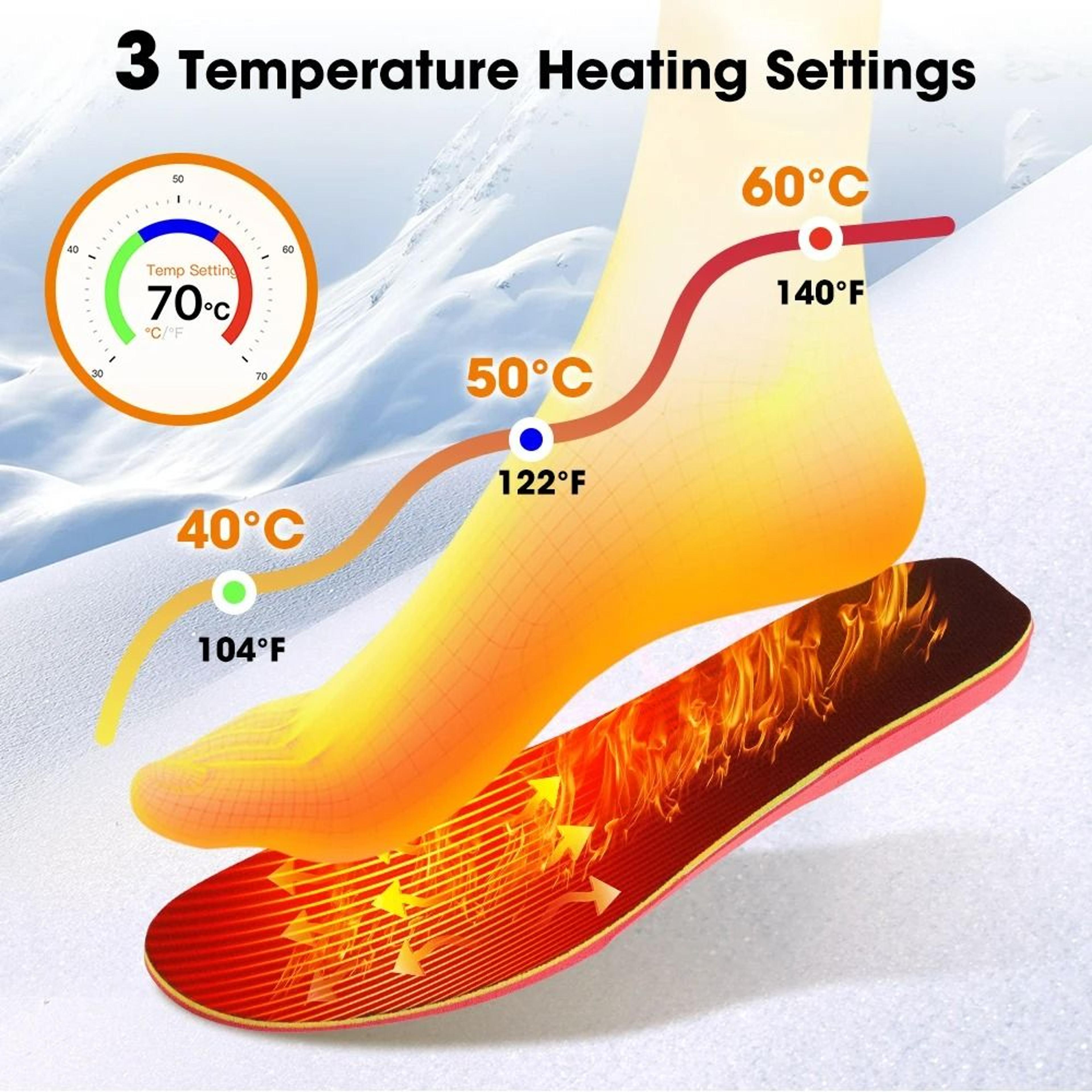 AppControlled Electric Heated Shoe Insoles 2