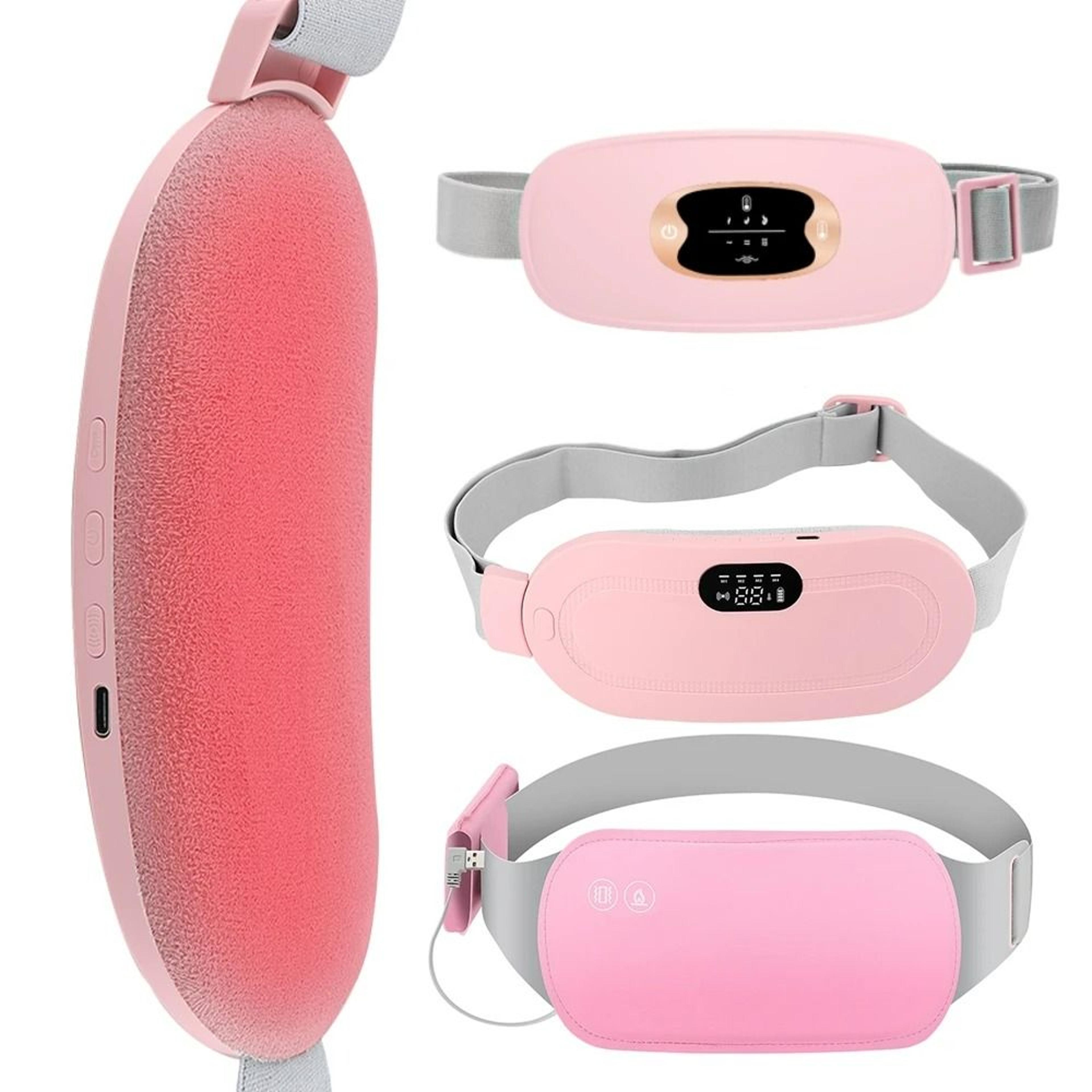 usb menstrual electric heating pad & abdominal vibration massager