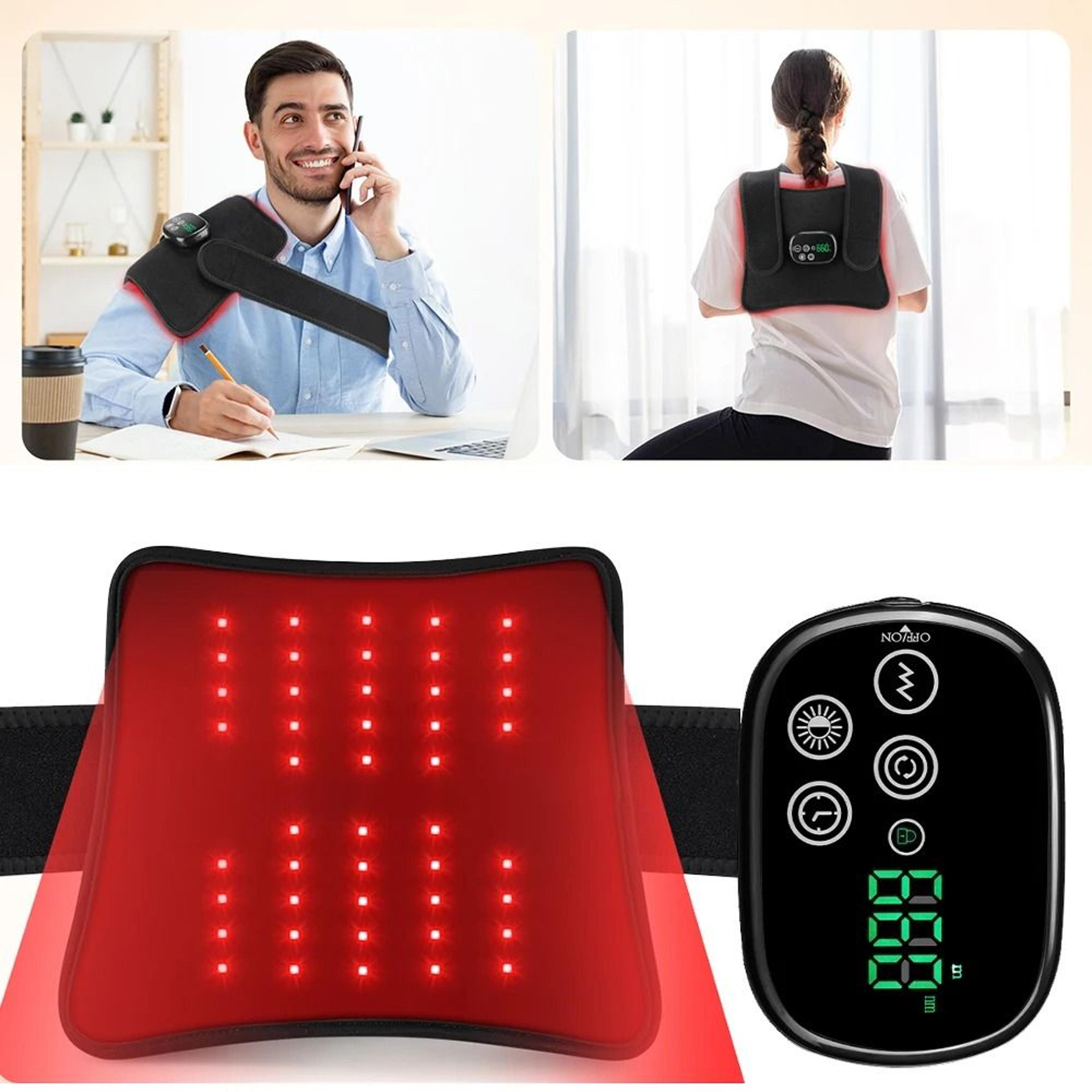 LED Heating Pad Wrap With Vibration Massage For Shoulder Waist  Knee 0