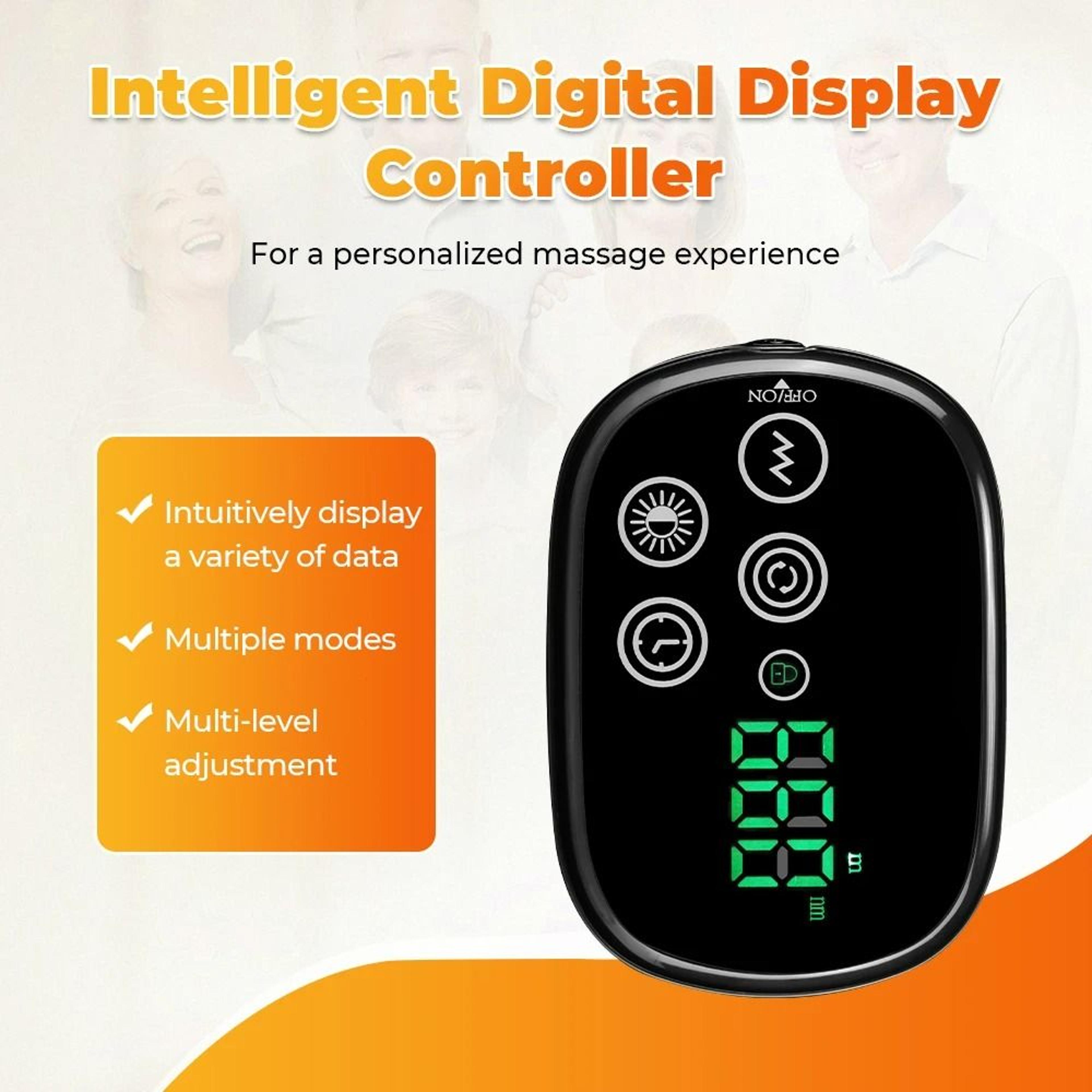 LED Heating Pad Wrap With Vibration Massage For Shoulder Waist  Knee 6