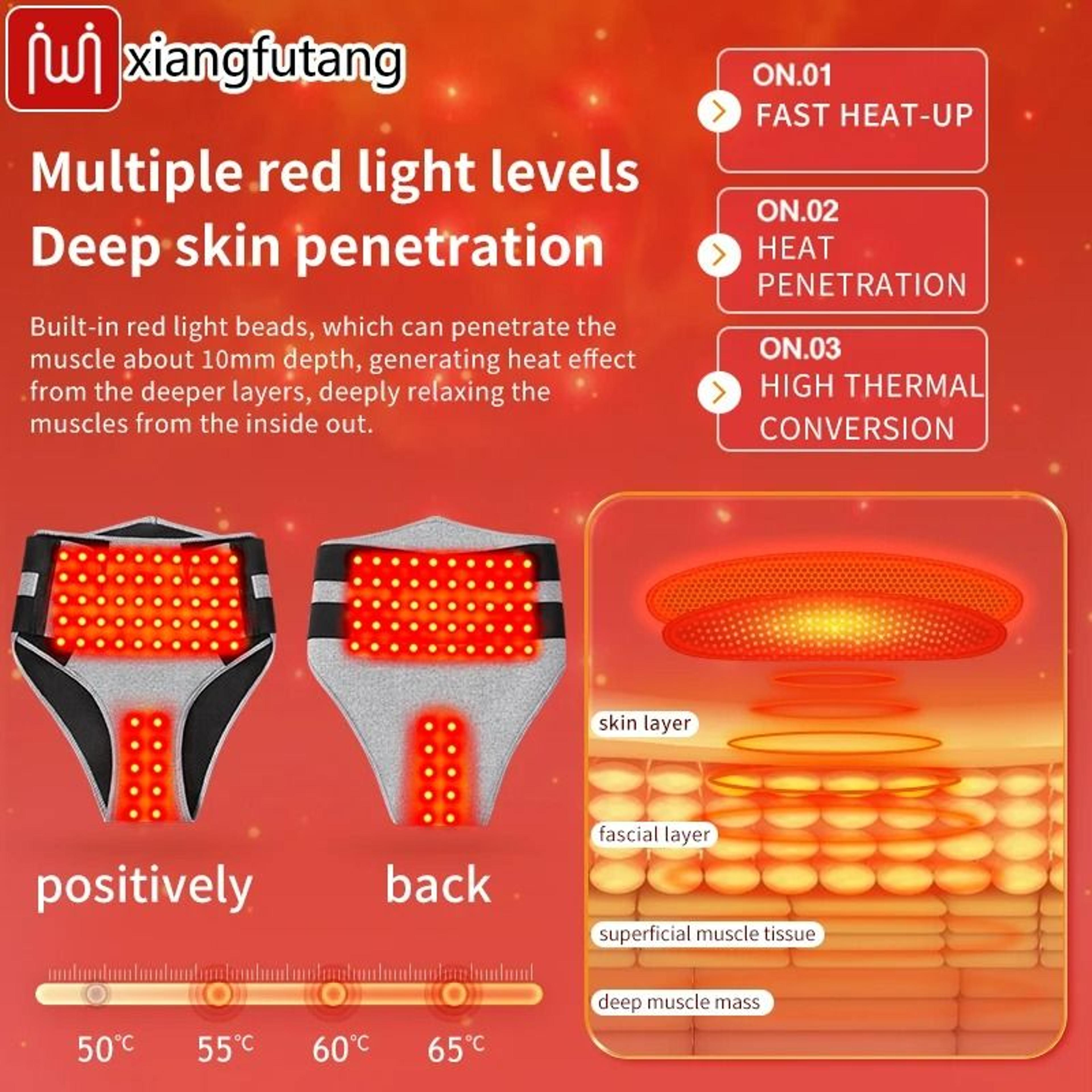 Red Light Heated Thermal Underwear  Heating Triangle Pants 5