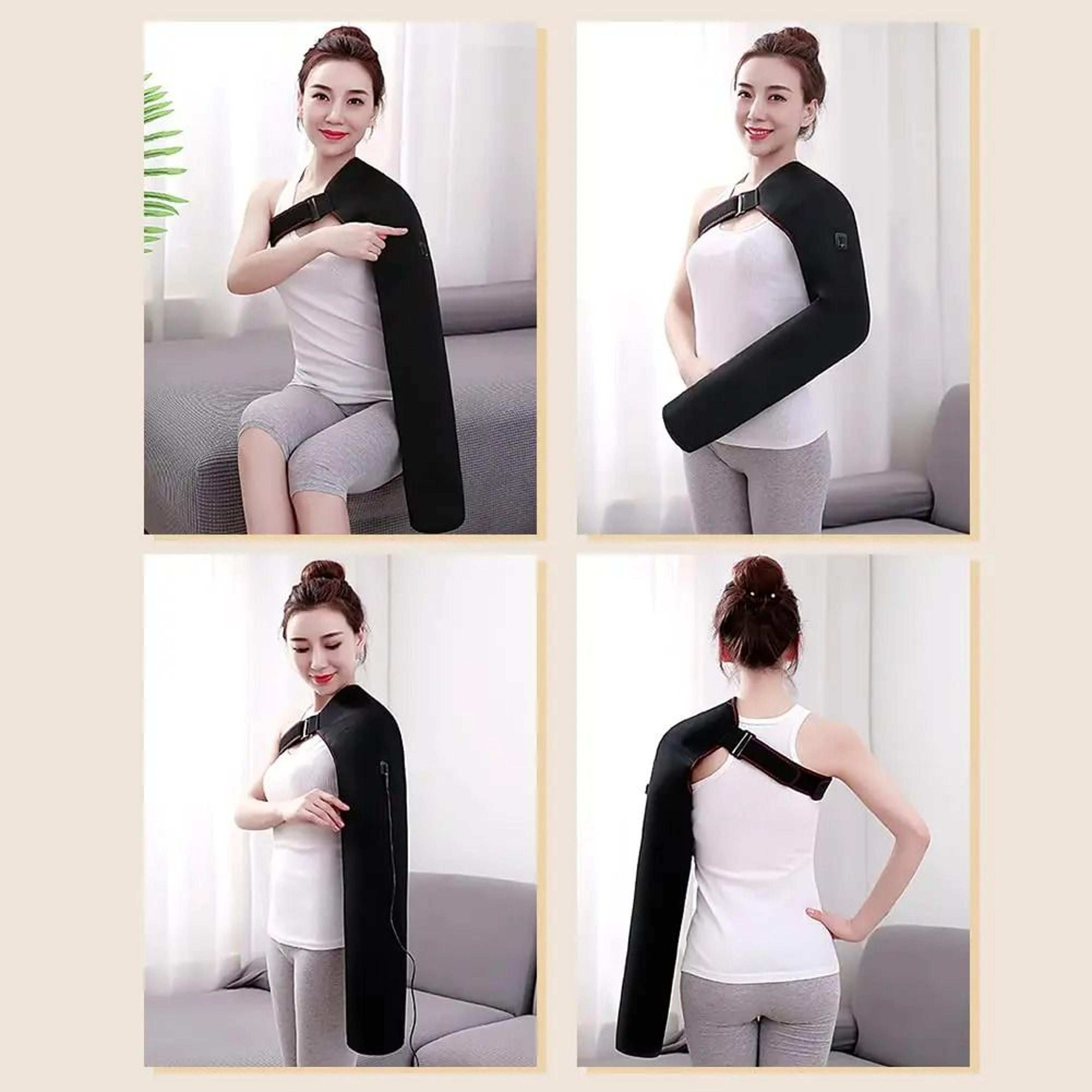 Long Arm Heating  Massage Support Brace For Shoulder Arm Elbow  Wrist Relief 4