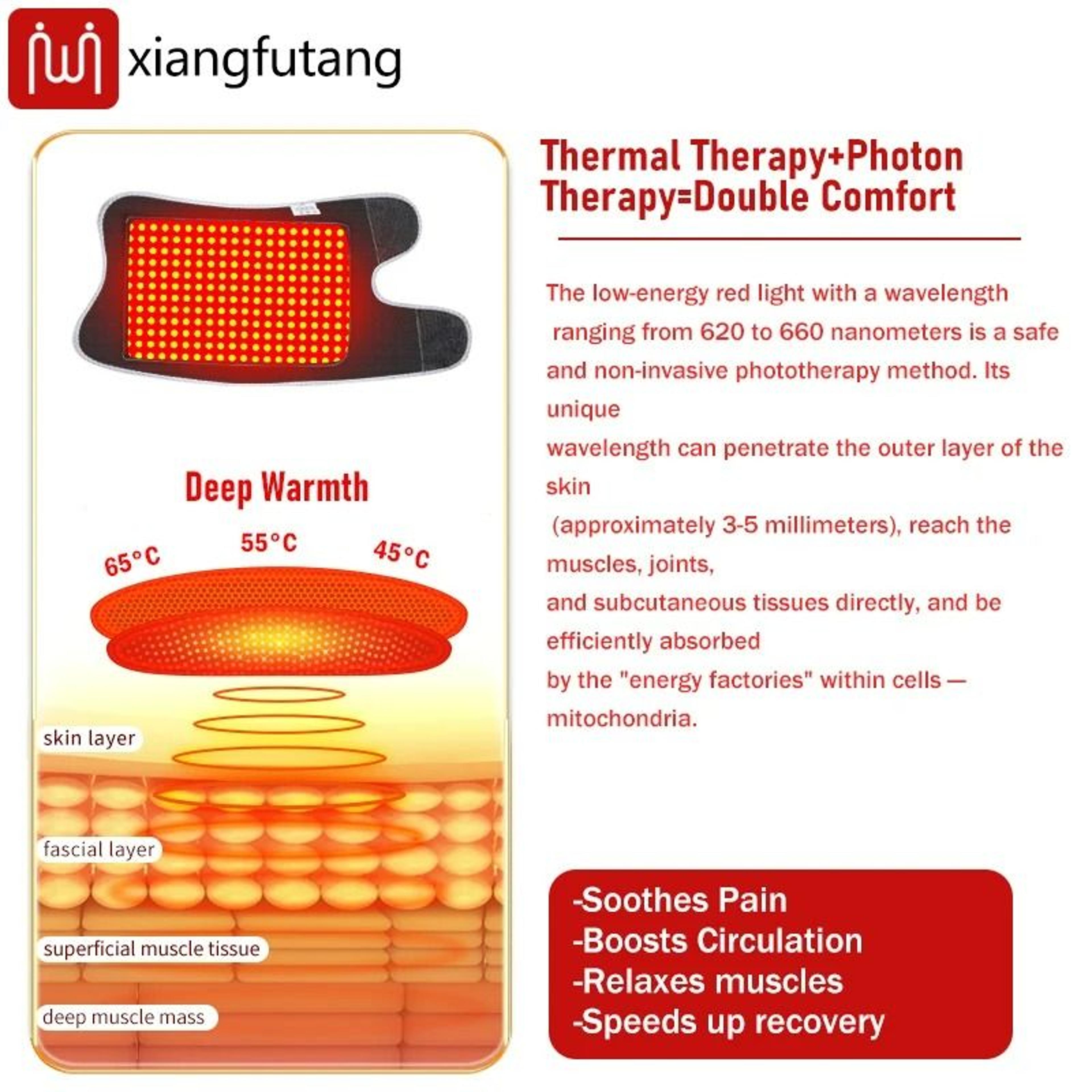 Red Light Electric Heating  Vibration Calf Support Massager 2