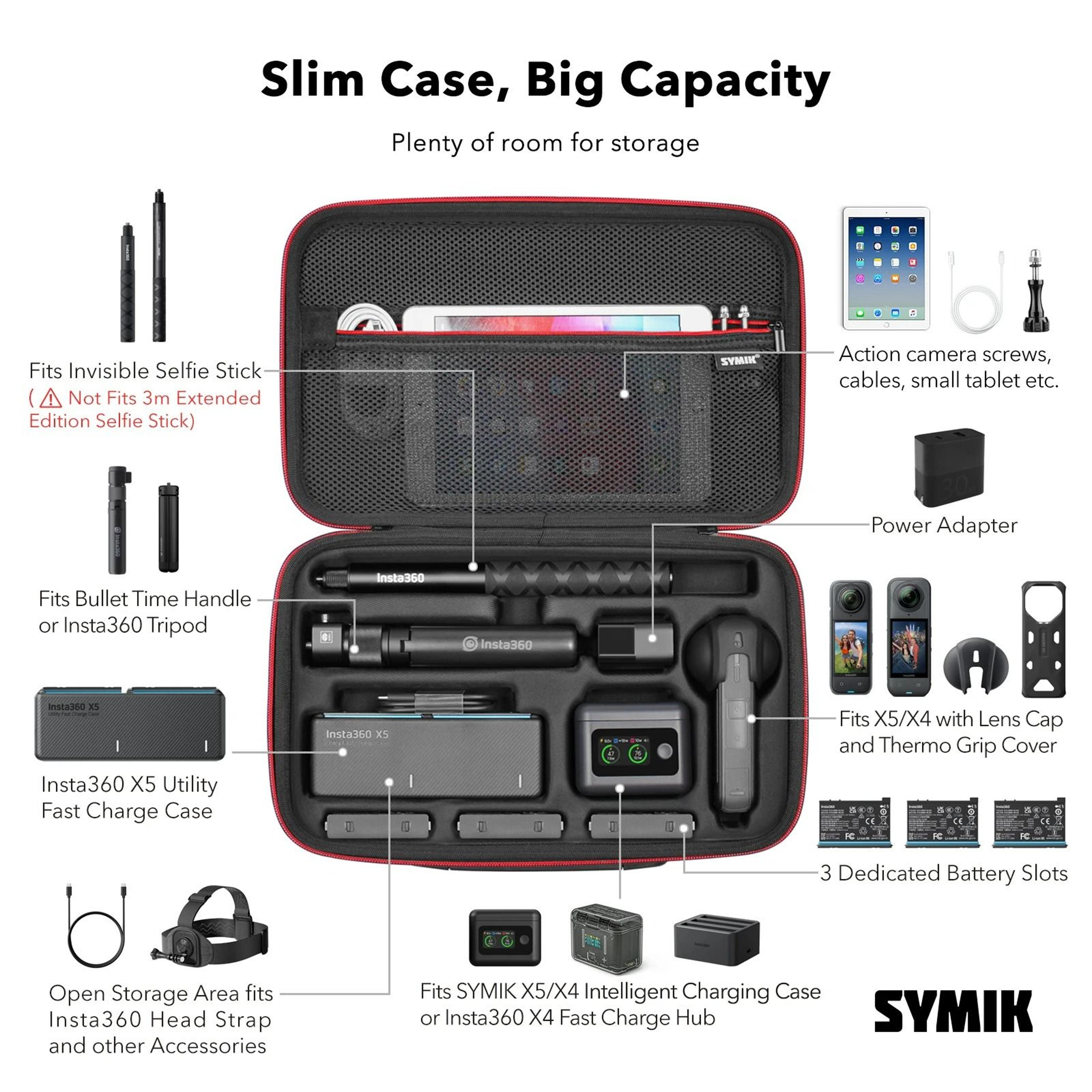 Portable Carrying Case For Insta360 X5  X4 Camera Accessories 2