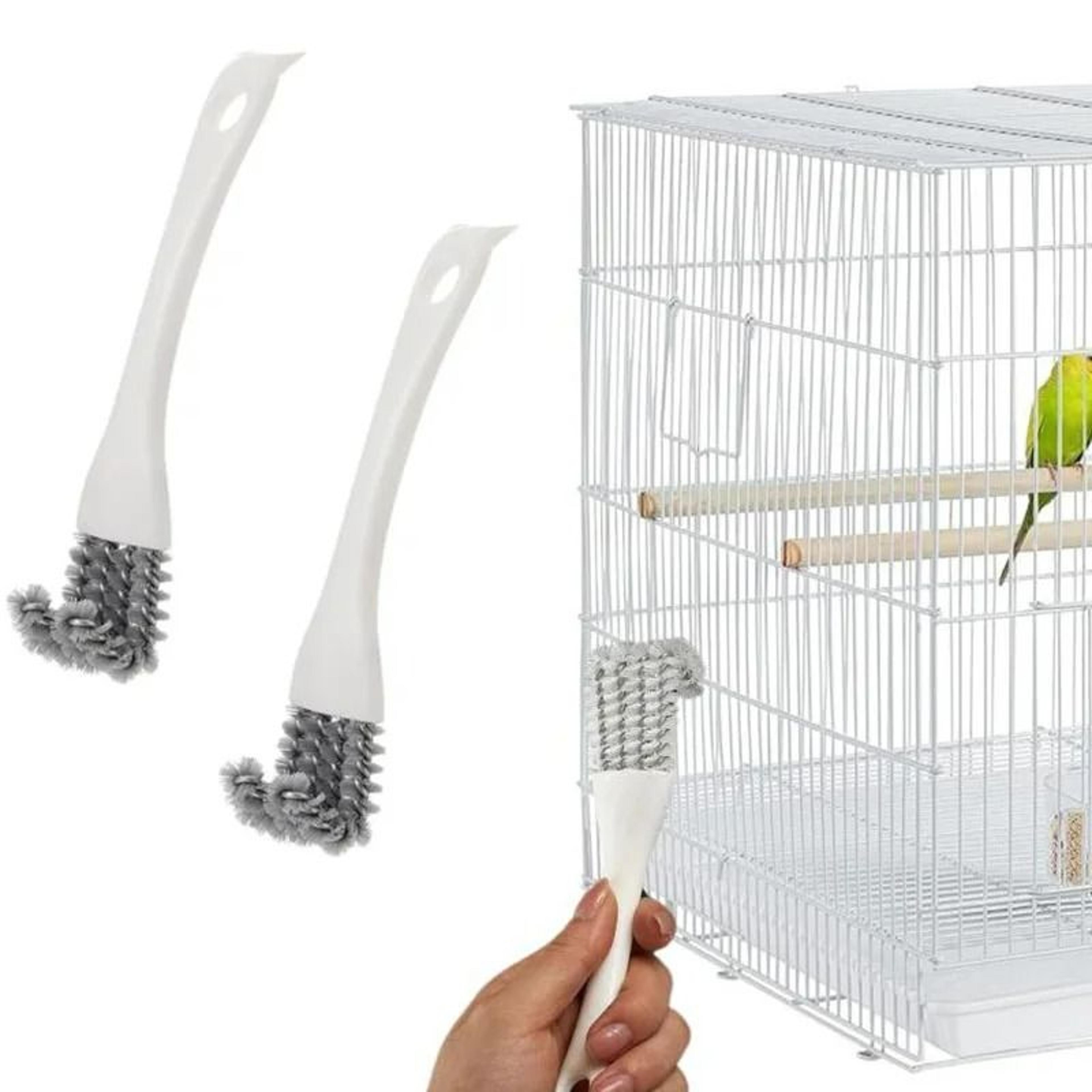 long-handle bird cage cleaning & poop remover brush