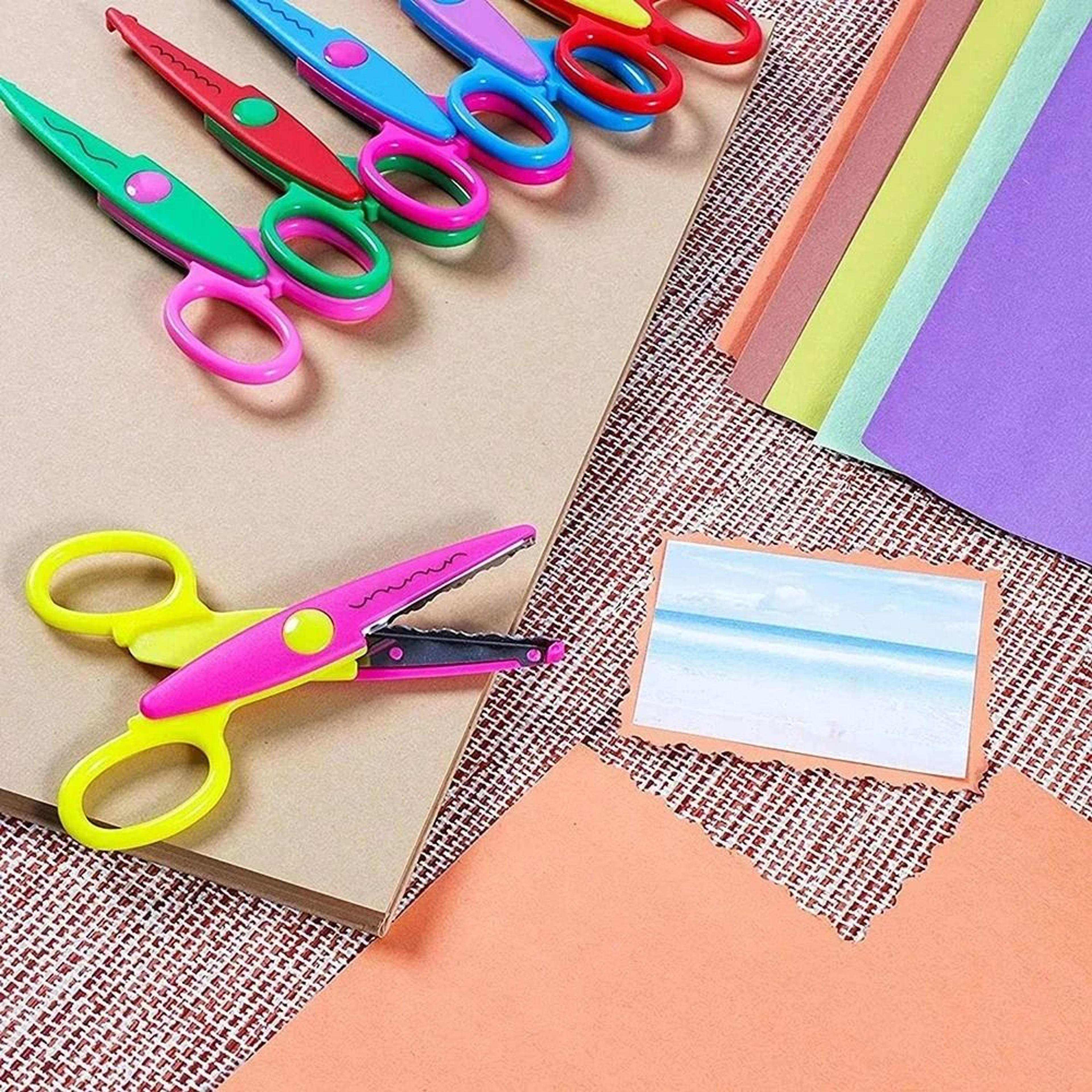 Student DIY Decorative Lace Edge Safety Scissors Set 6