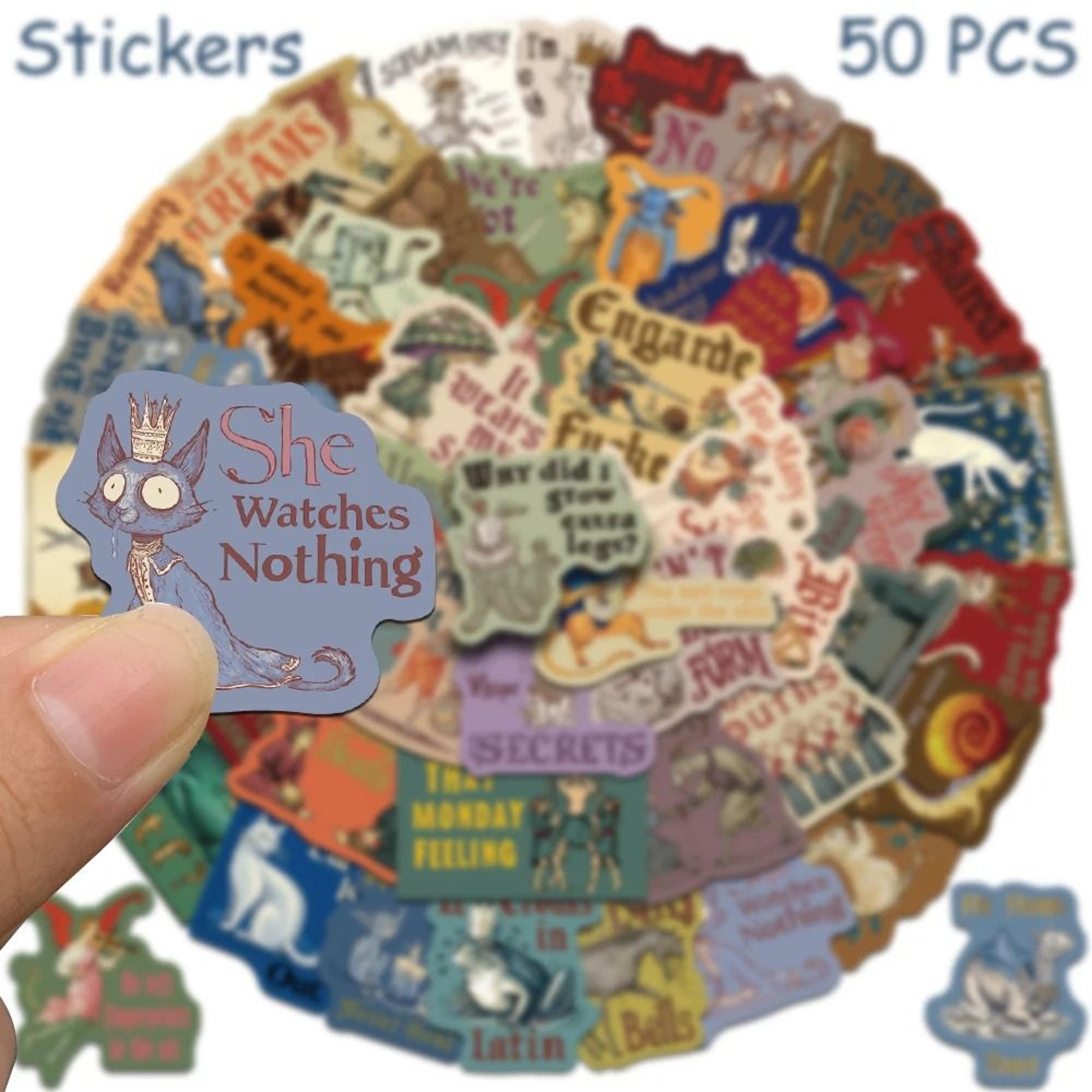 50Piece Medieval Creepy Abstract Waterproof Sticker Pack 2