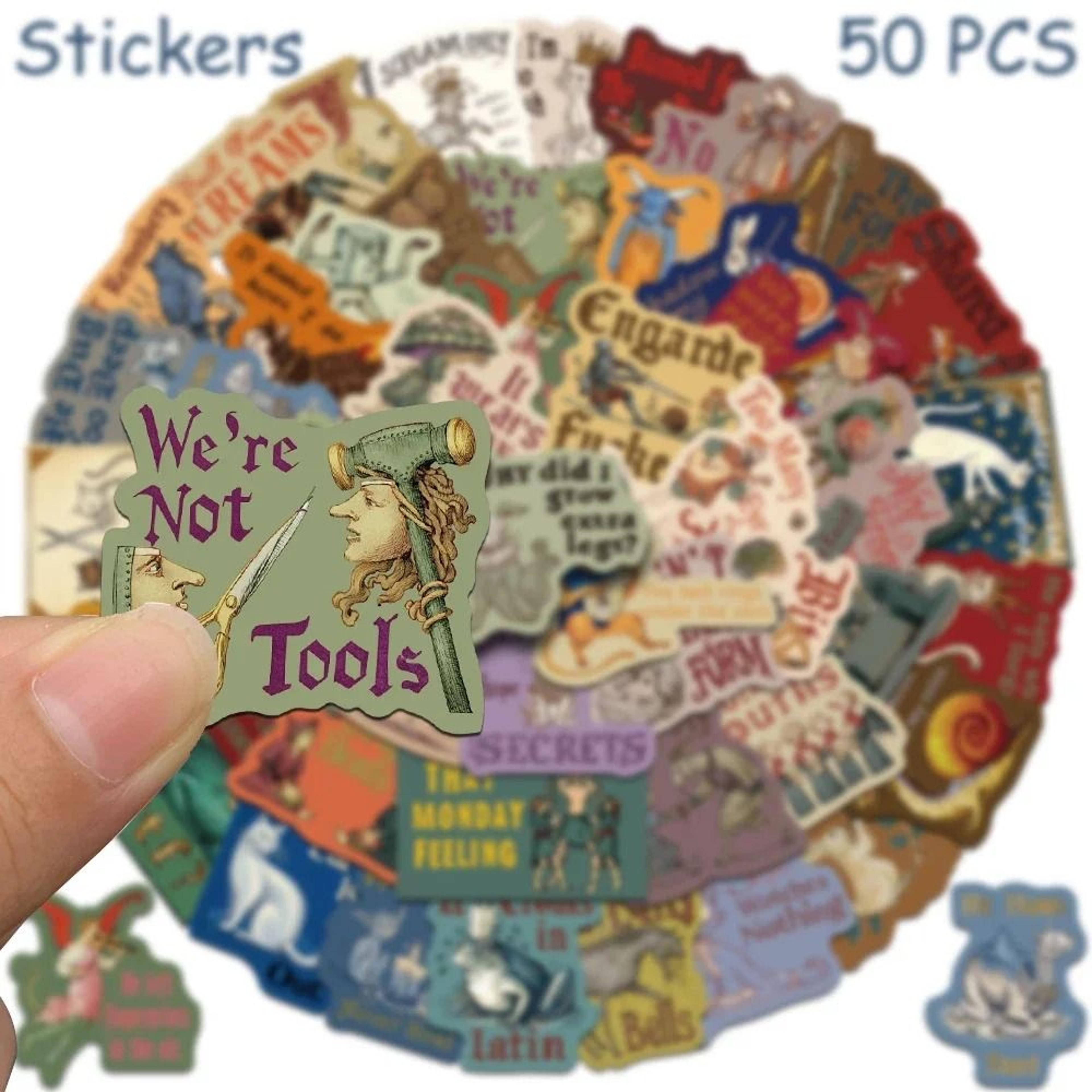 50Piece Medieval Creepy Abstract Waterproof Sticker Pack 3