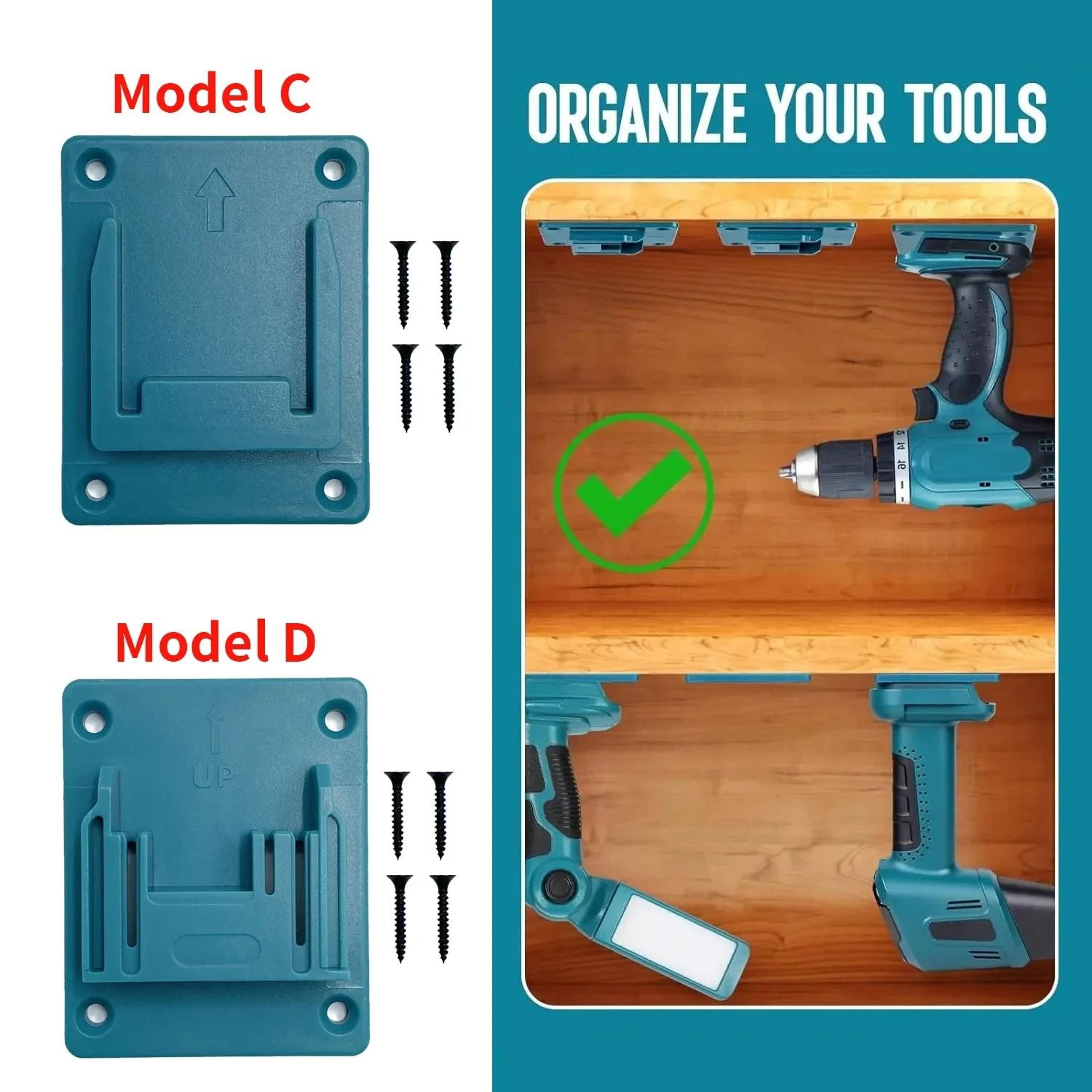 5Piece Battery  Power Tool Holder Mount Set For Makita 18V 3