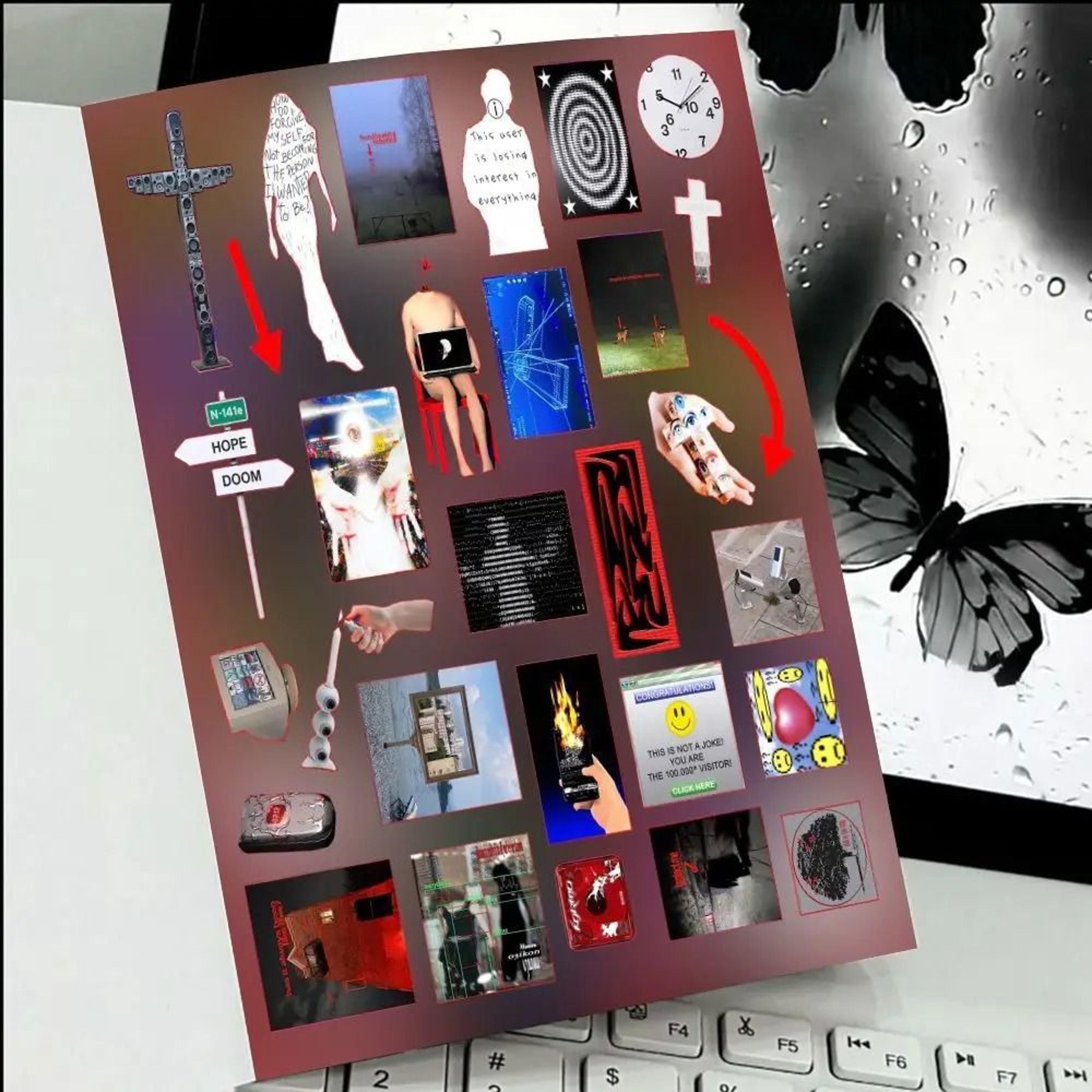 6Sheet Y2K Dreamcore  Weirdcore DieCut Sticker Set 2