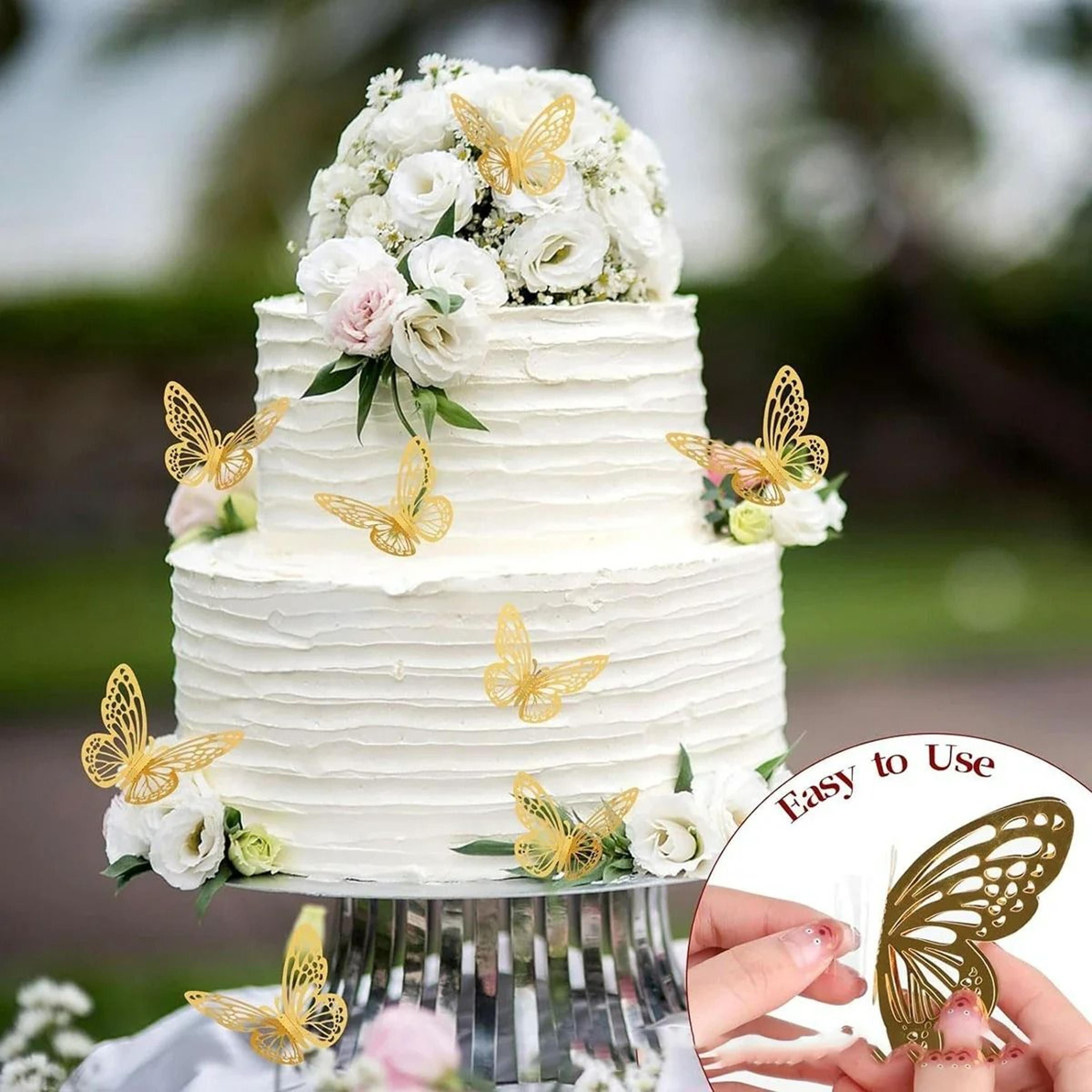 48Piece 3D Metallic Butterfly Wall Decor Set 2