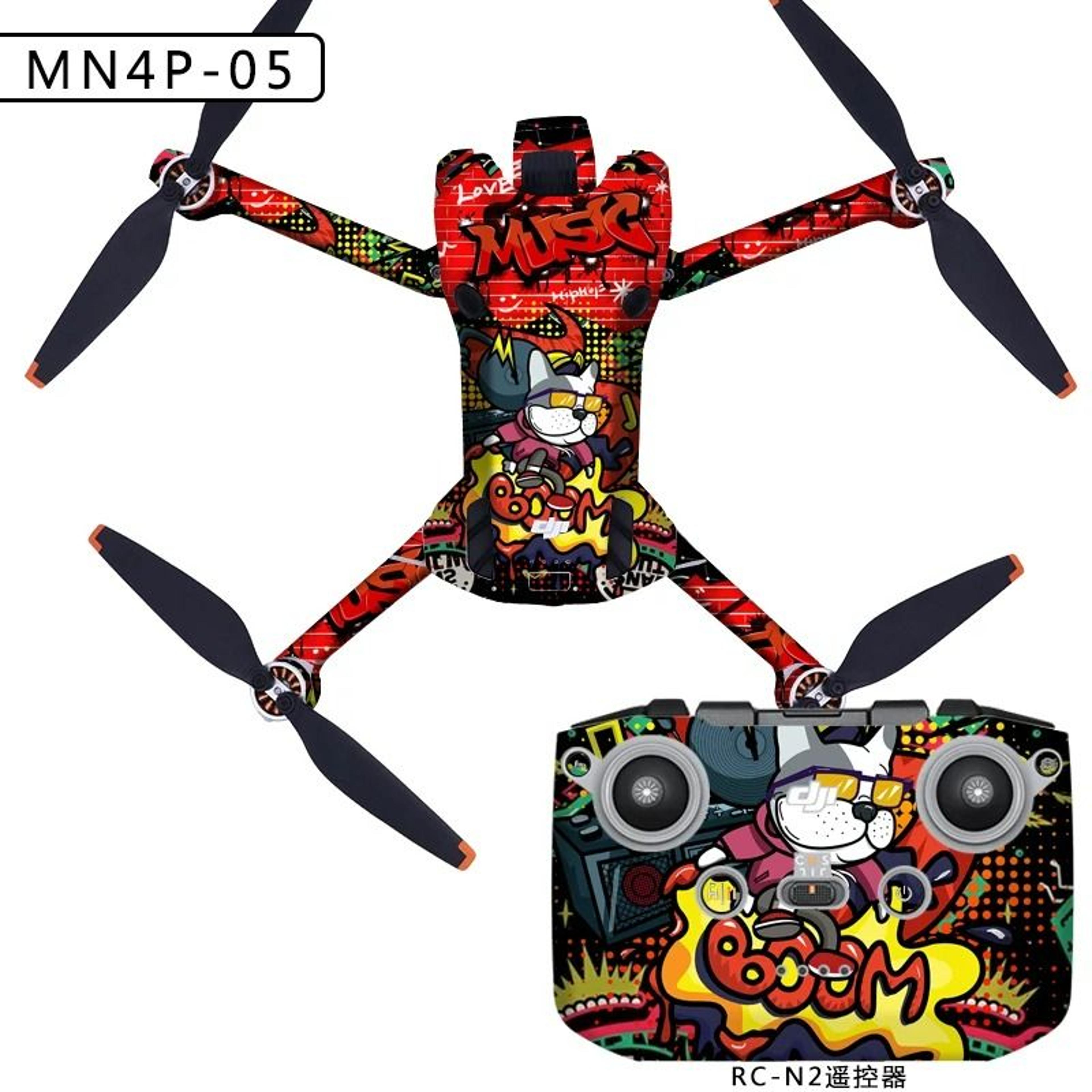 Full Wrap PVC Waterproof Protective Skin Decal Kit For DJI Mini 4 Pro  RC 2  RCN2 10
