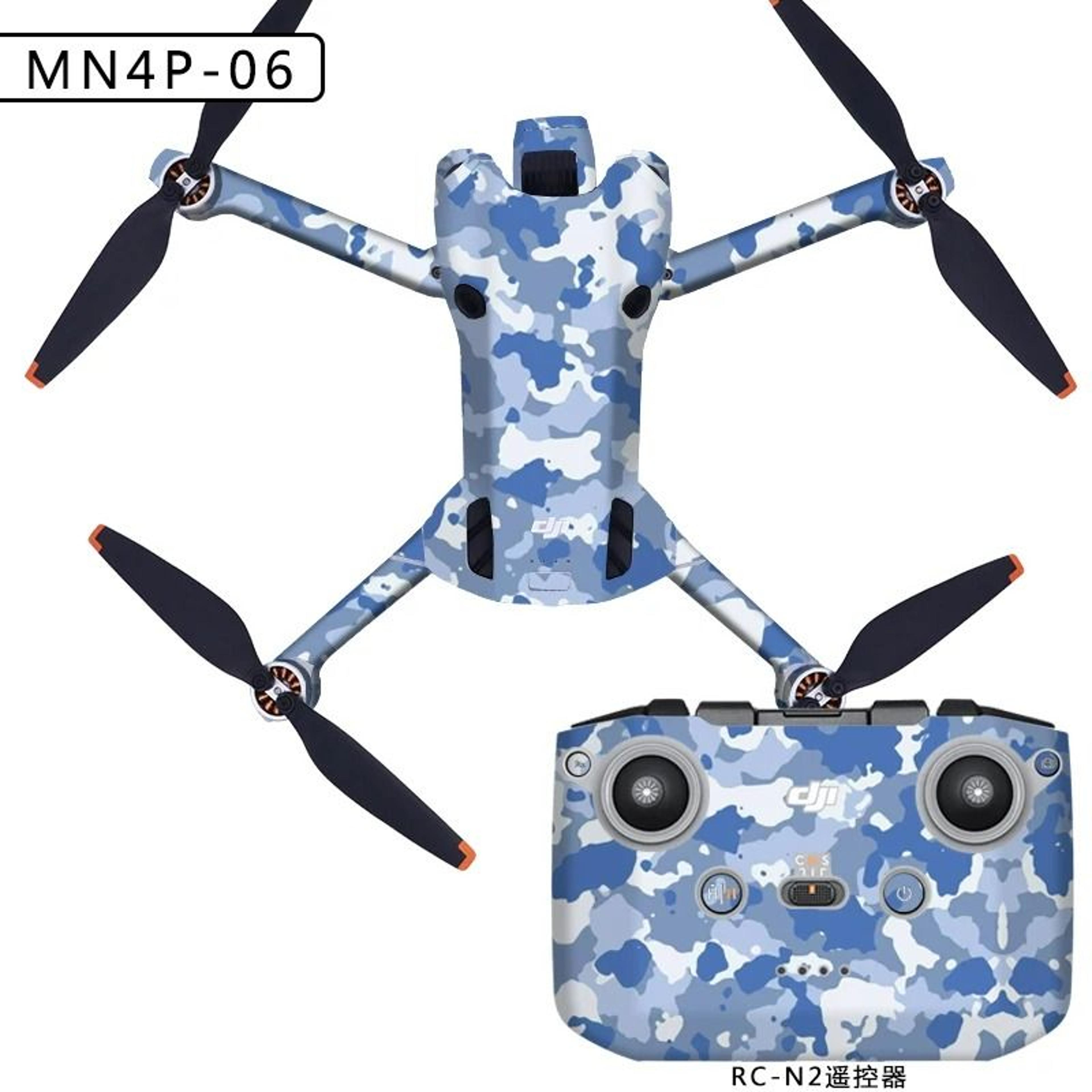 Full Wrap PVC Waterproof Protective Skin Decal Kit For DJI Mini 4 Pro  RC 2  RCN2 12