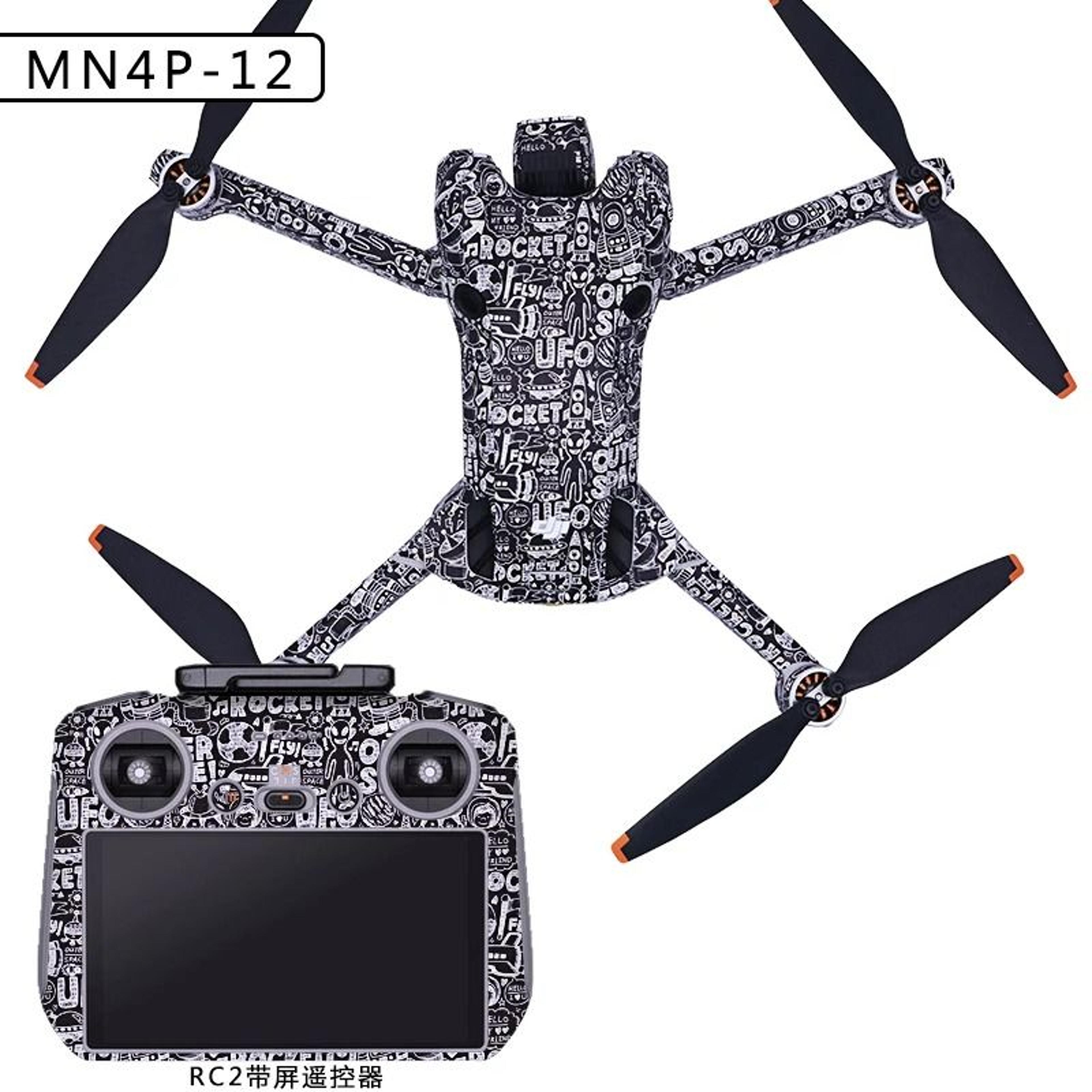 Full Wrap PVC Waterproof Protective Skin Decal Kit For DJI Mini 4 Pro  RC 2  RCN2 20