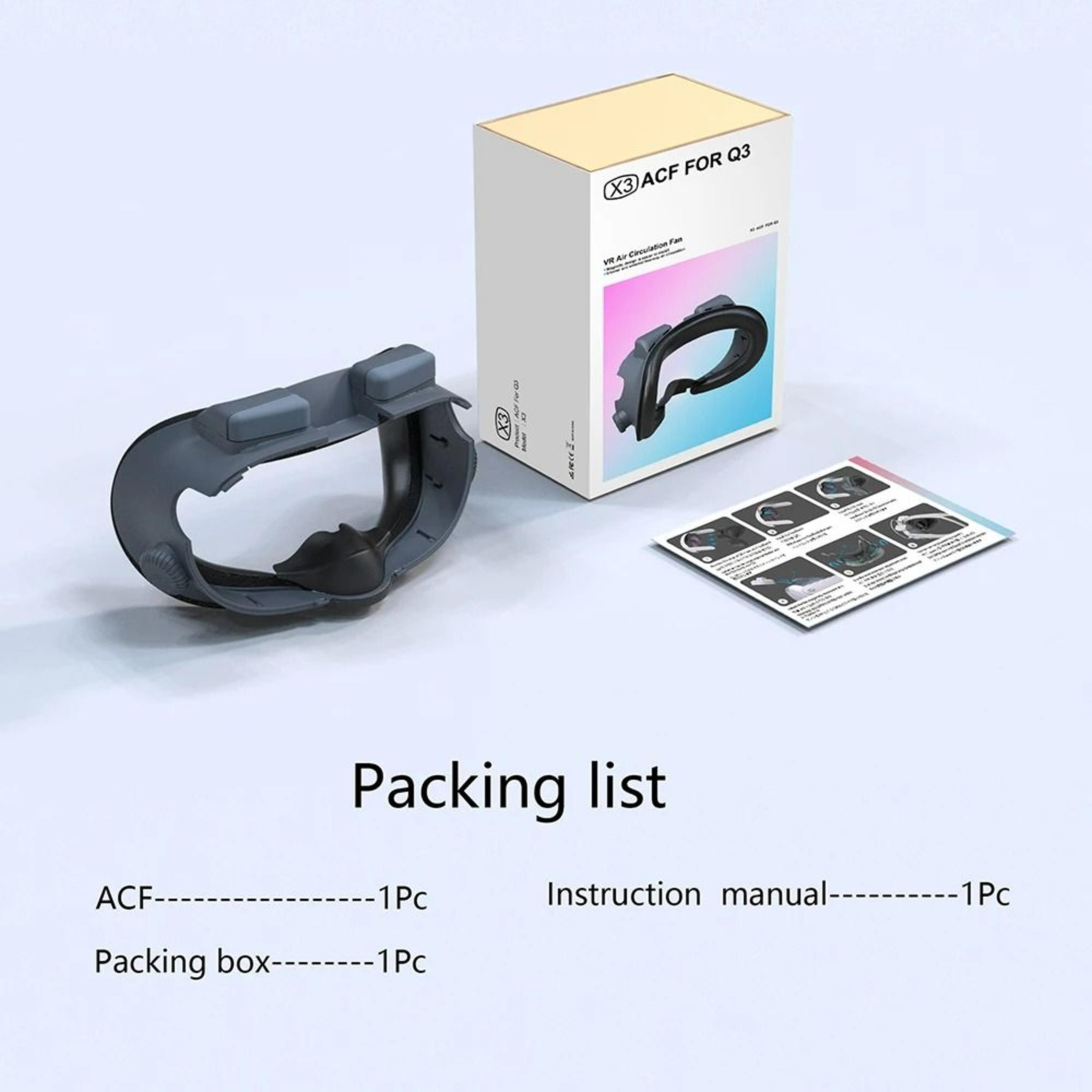 Active Air Circulation Cooling Facial Interface Mask  Sweatproof Leather Cushion Set For Meta Quest 6