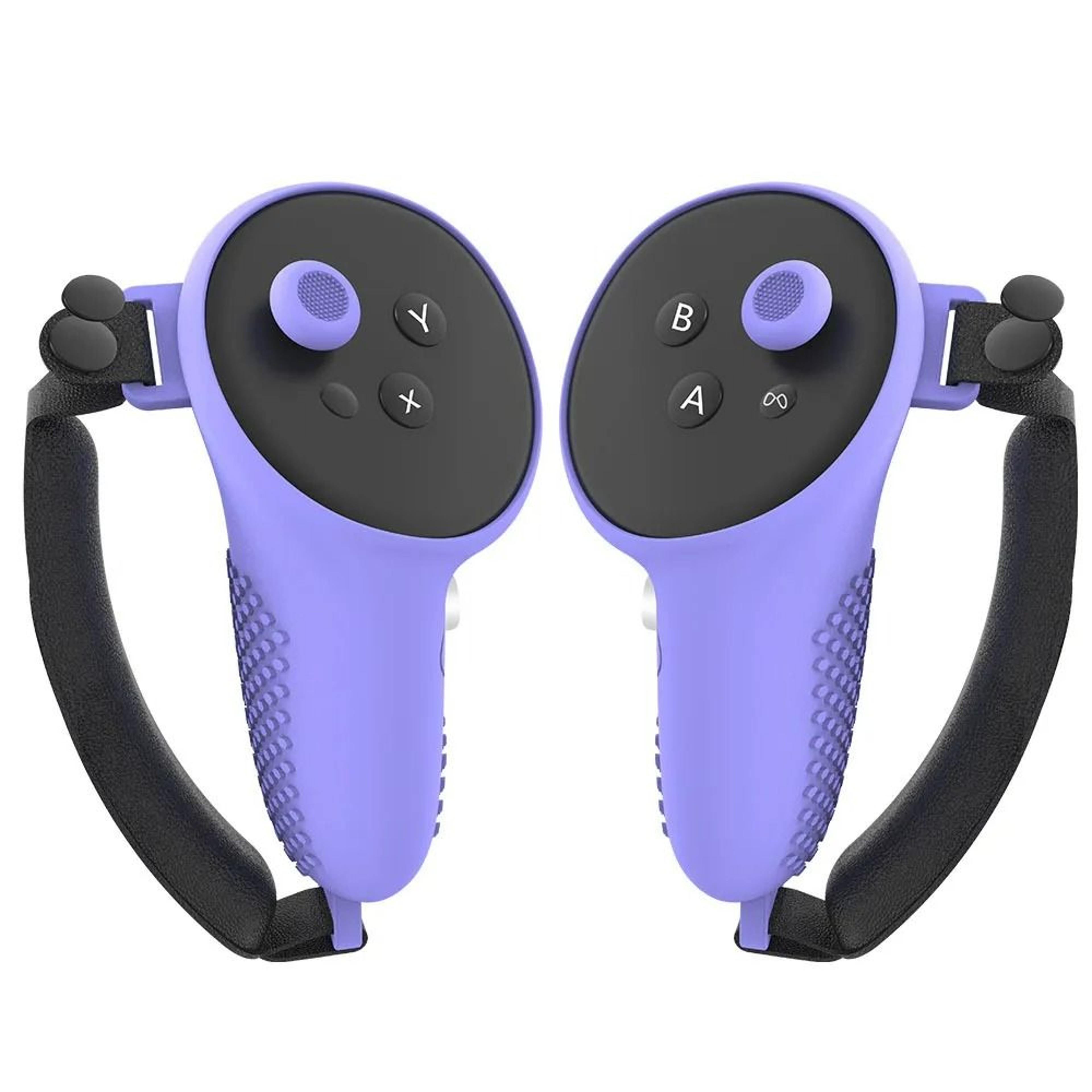 AntiSkid Silicone Controller Grip Covers With Adjustable Knuckle Straps For Meta Quest 3S  Quest 3 6