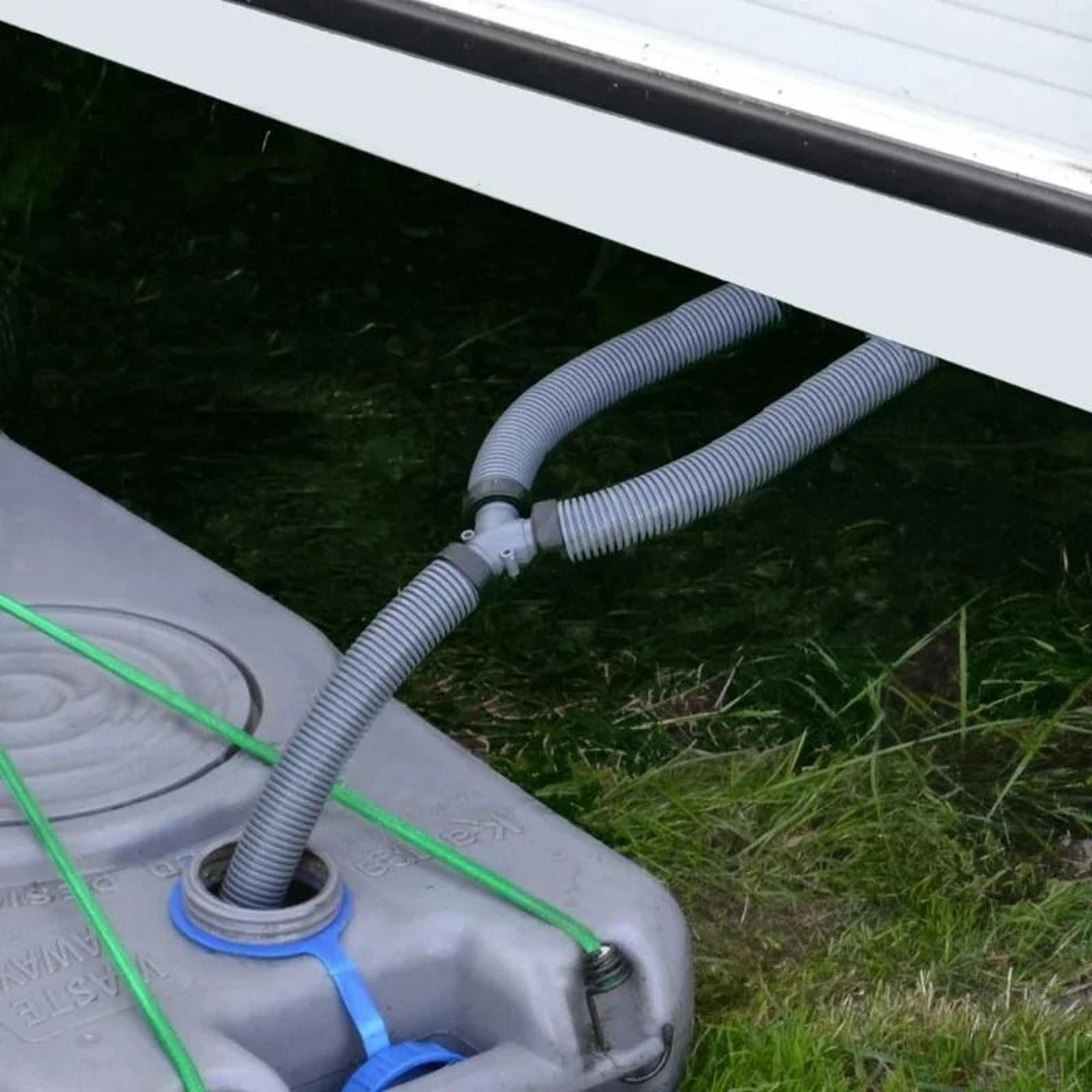 Motorhome  RV Kitchen Sink YPipe Double Drain Hose Connector 1