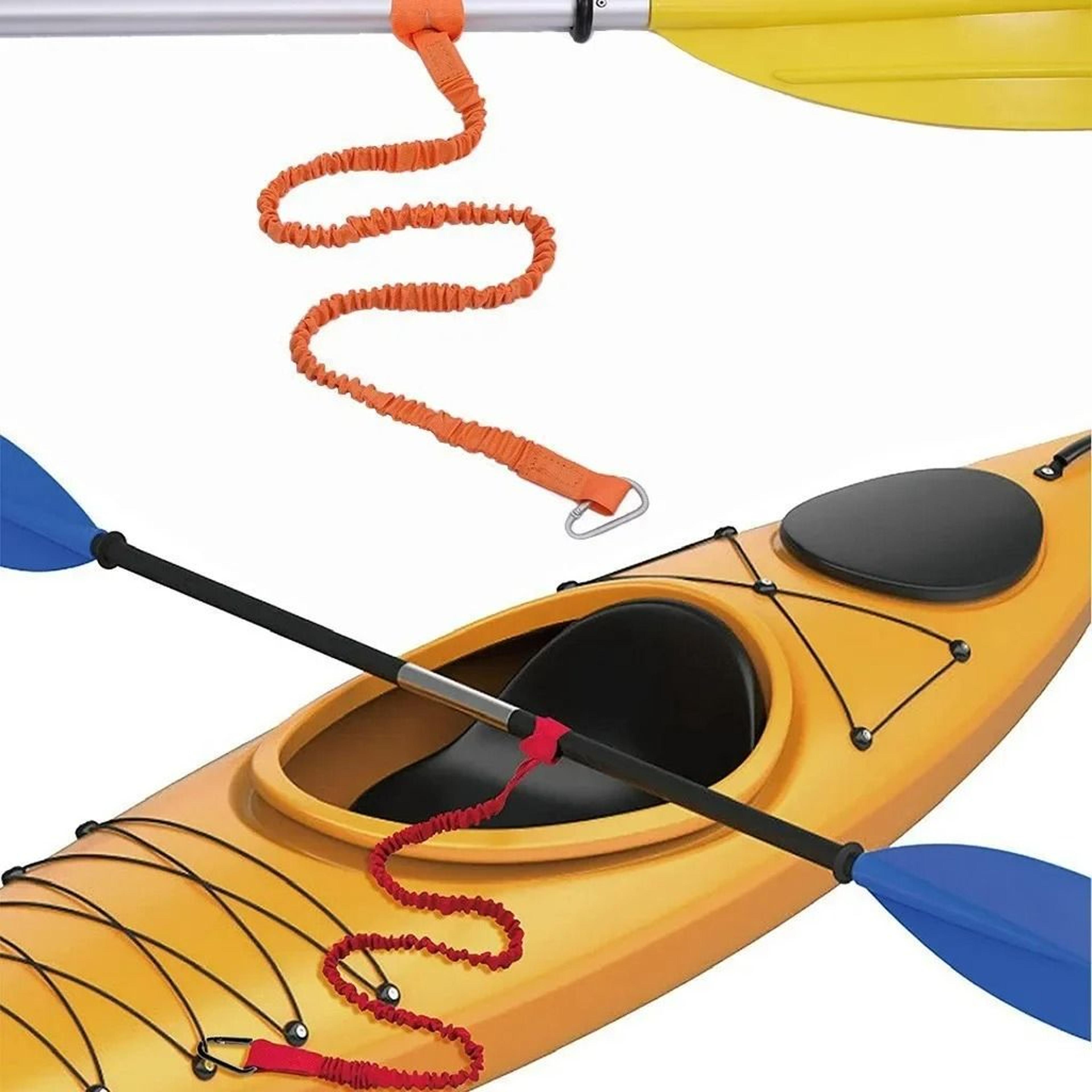 Elastic Retractable Kayak Paddle Leash  Safety Traction Lanyard 5
