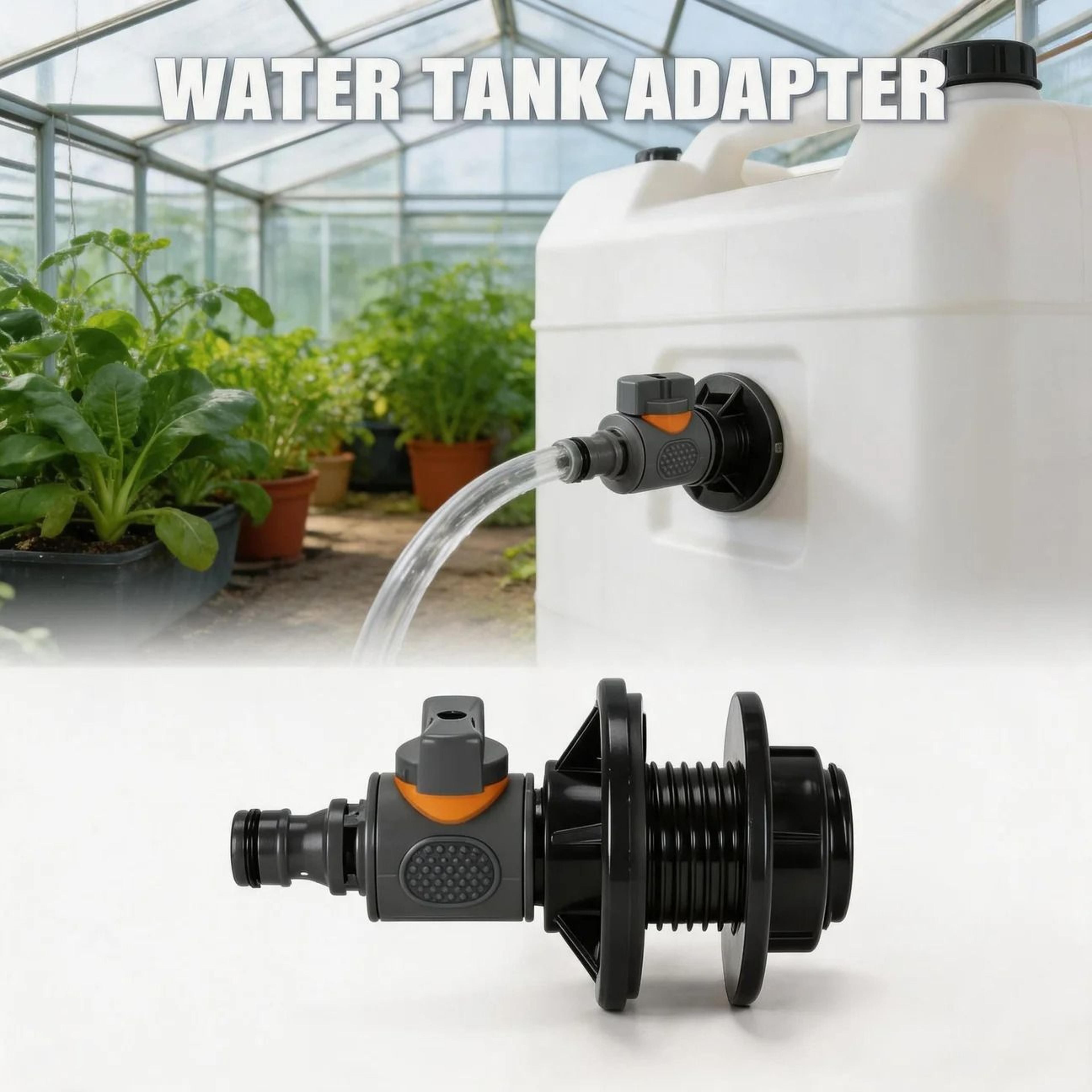 IBC Tote Water Tank Adapter With 34 In ShutOff Valve  QuickConnect Kit 0