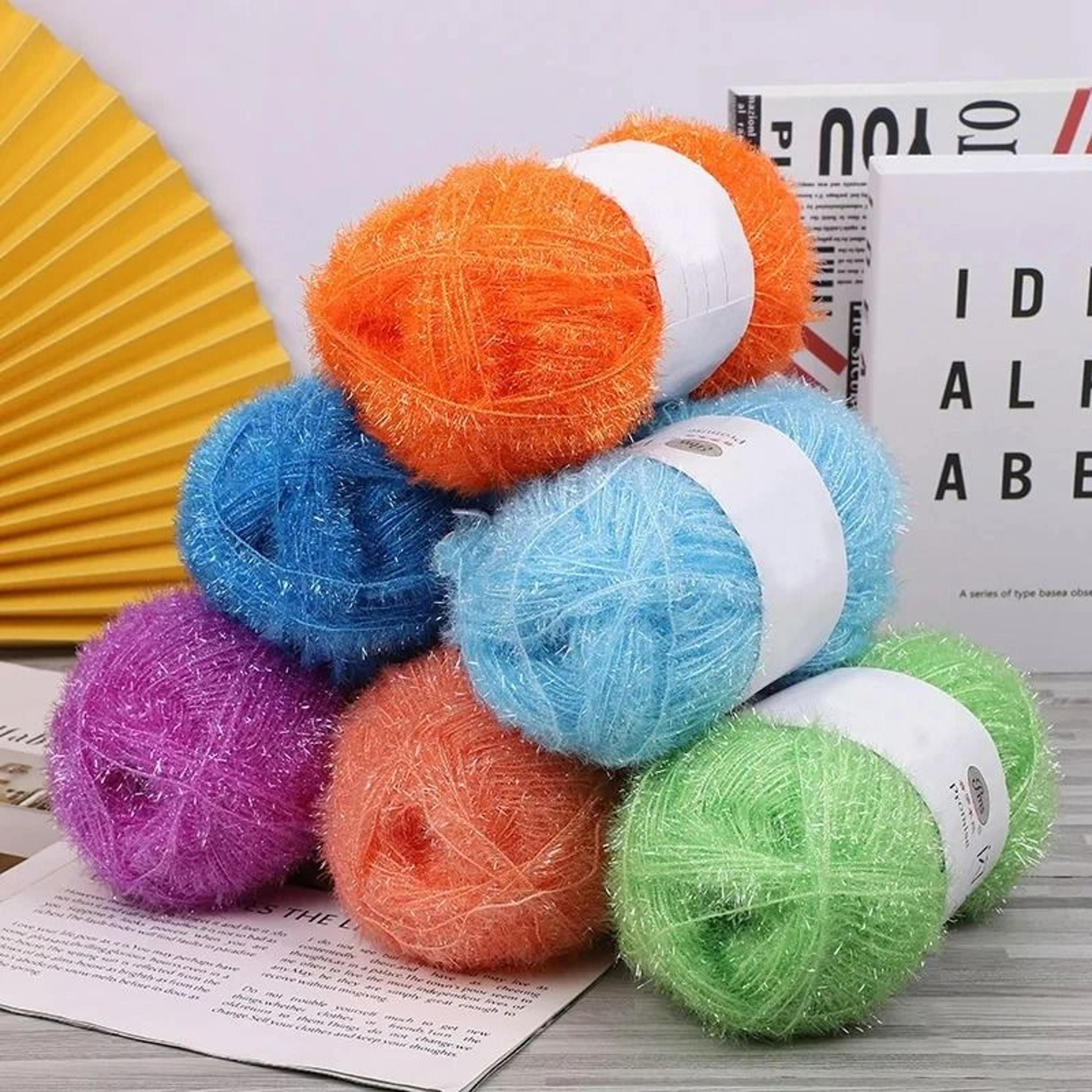 Glass Fiber Sparkling DIY Handicraft Weaving Yarn Ball 50g 2