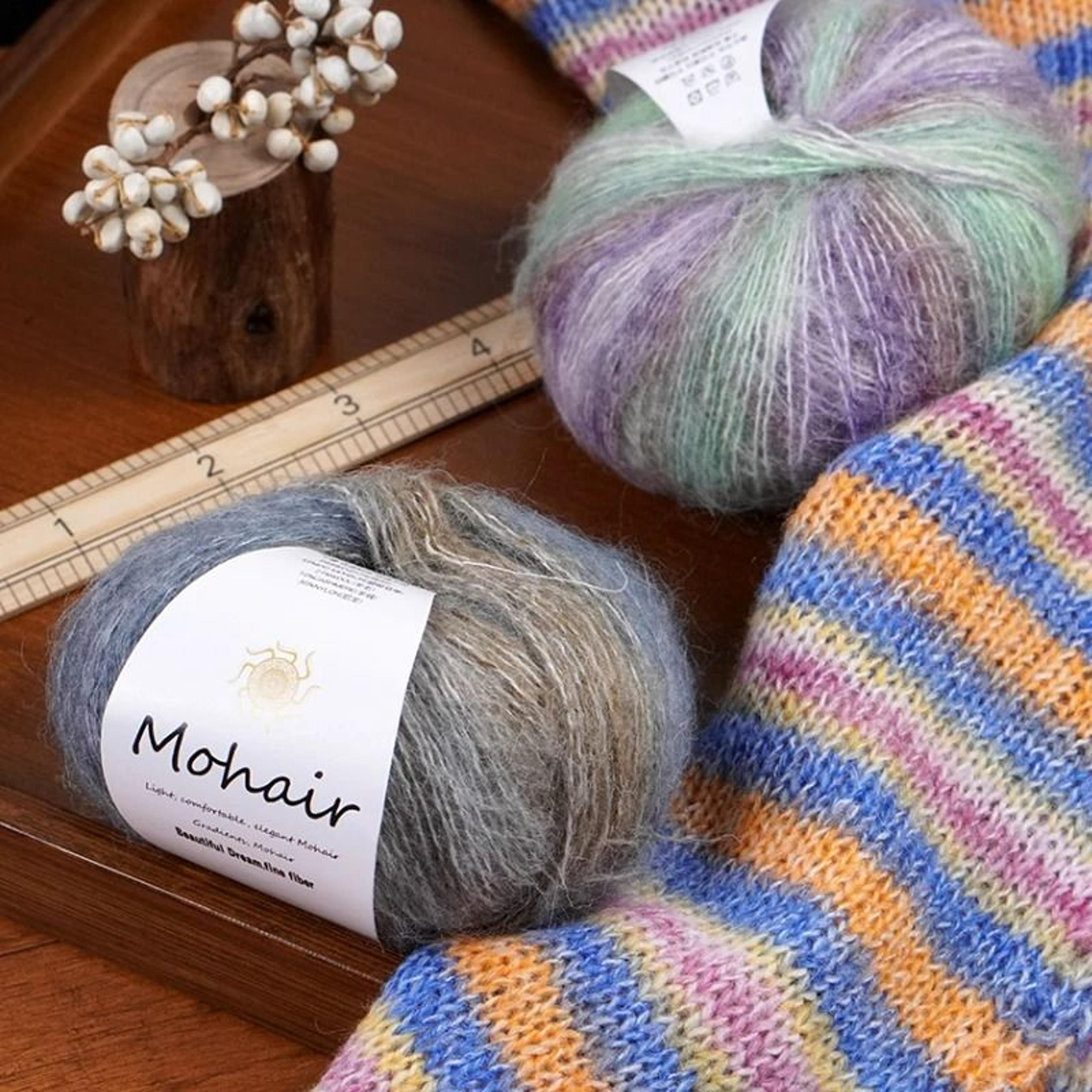 044 Lb Gradient Colored Mohair Yarn Pack 8 Skeins 1