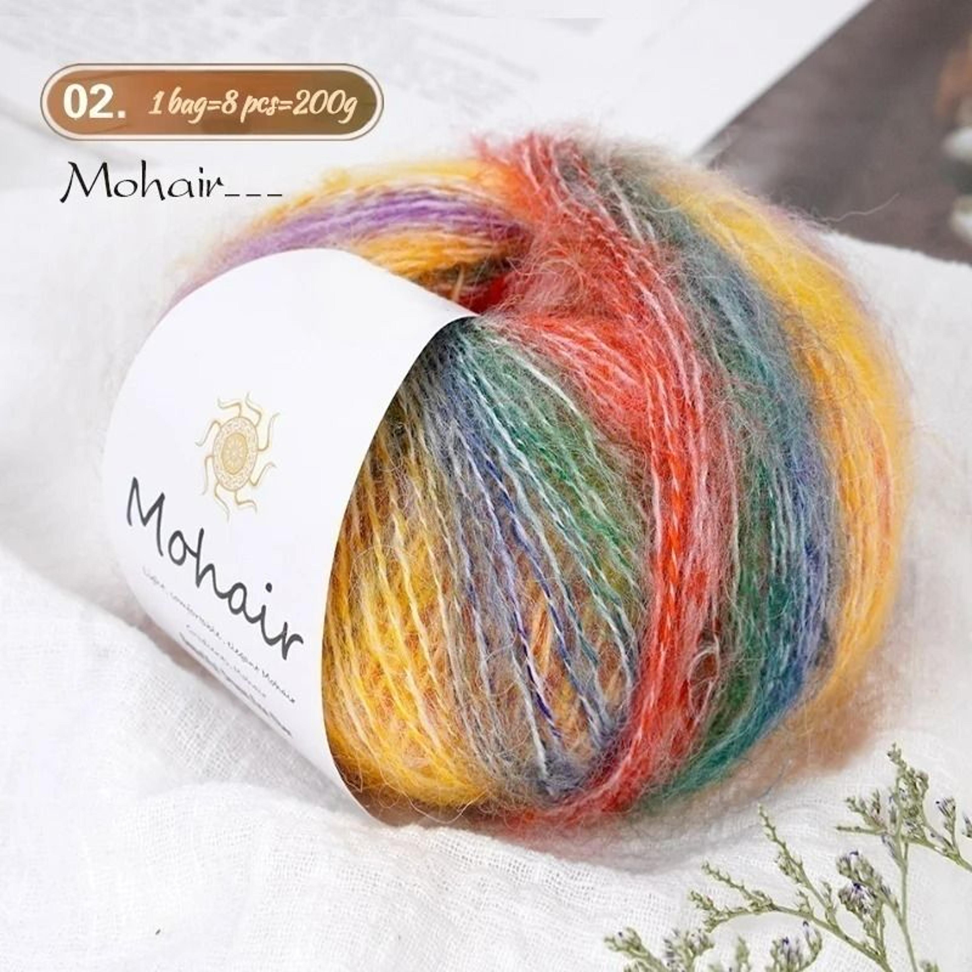 044 Lb Gradient Colored Mohair Yarn Pack 8 Skeins 9