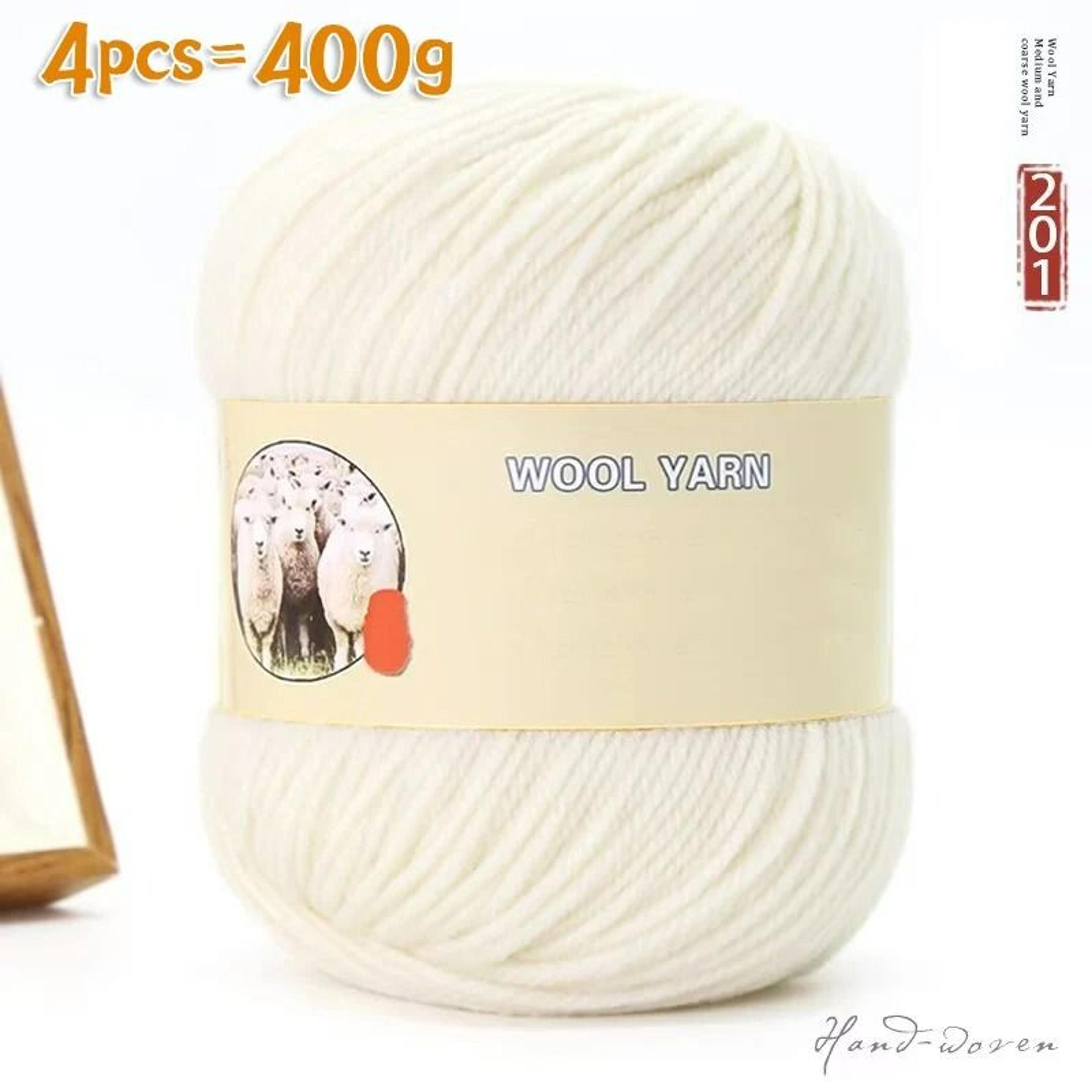 088 Lb MediumThick Sheep Wool Yarn Pack 4 Pieces 4
