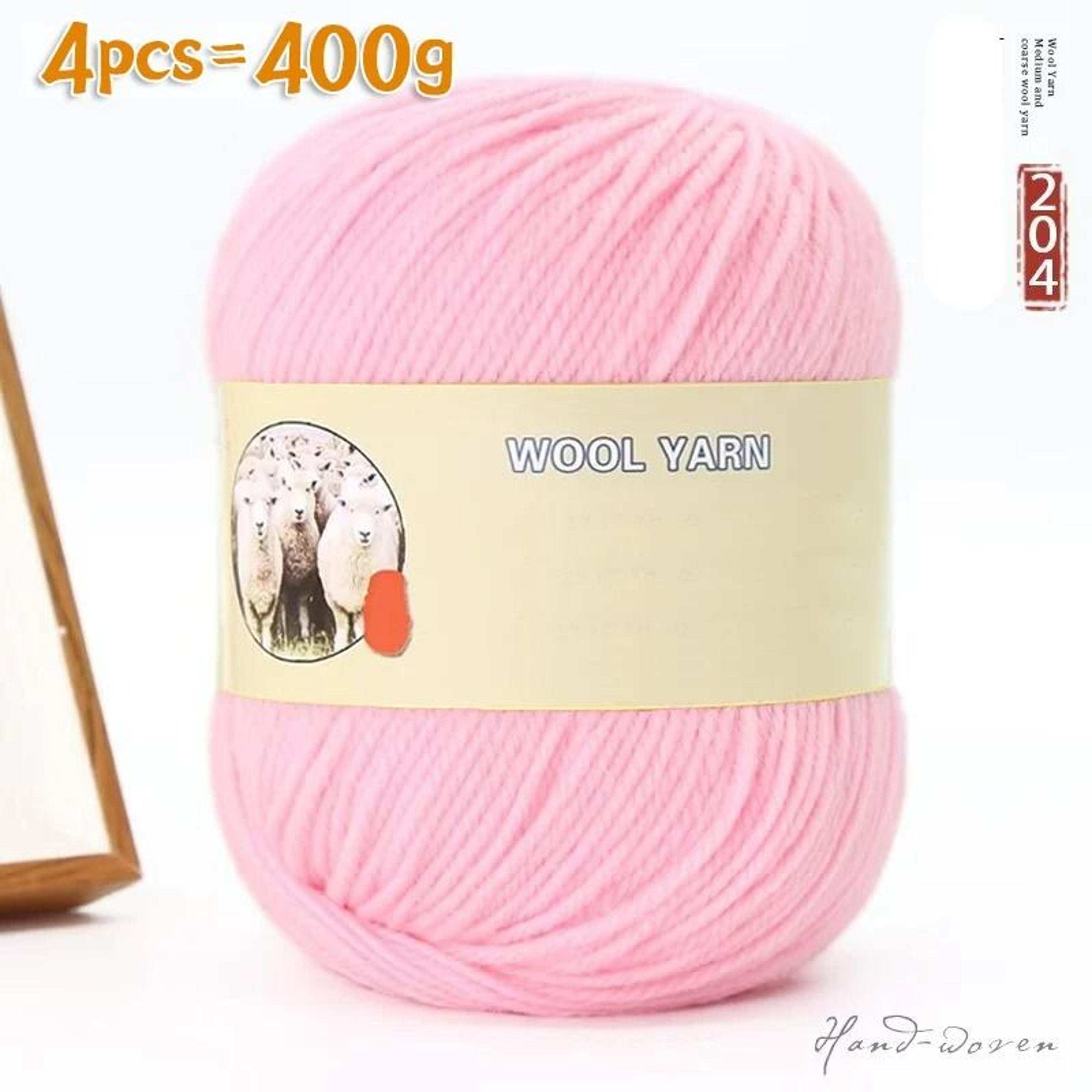 088 Lb MediumThick Sheep Wool Yarn Pack 4 Pieces 8