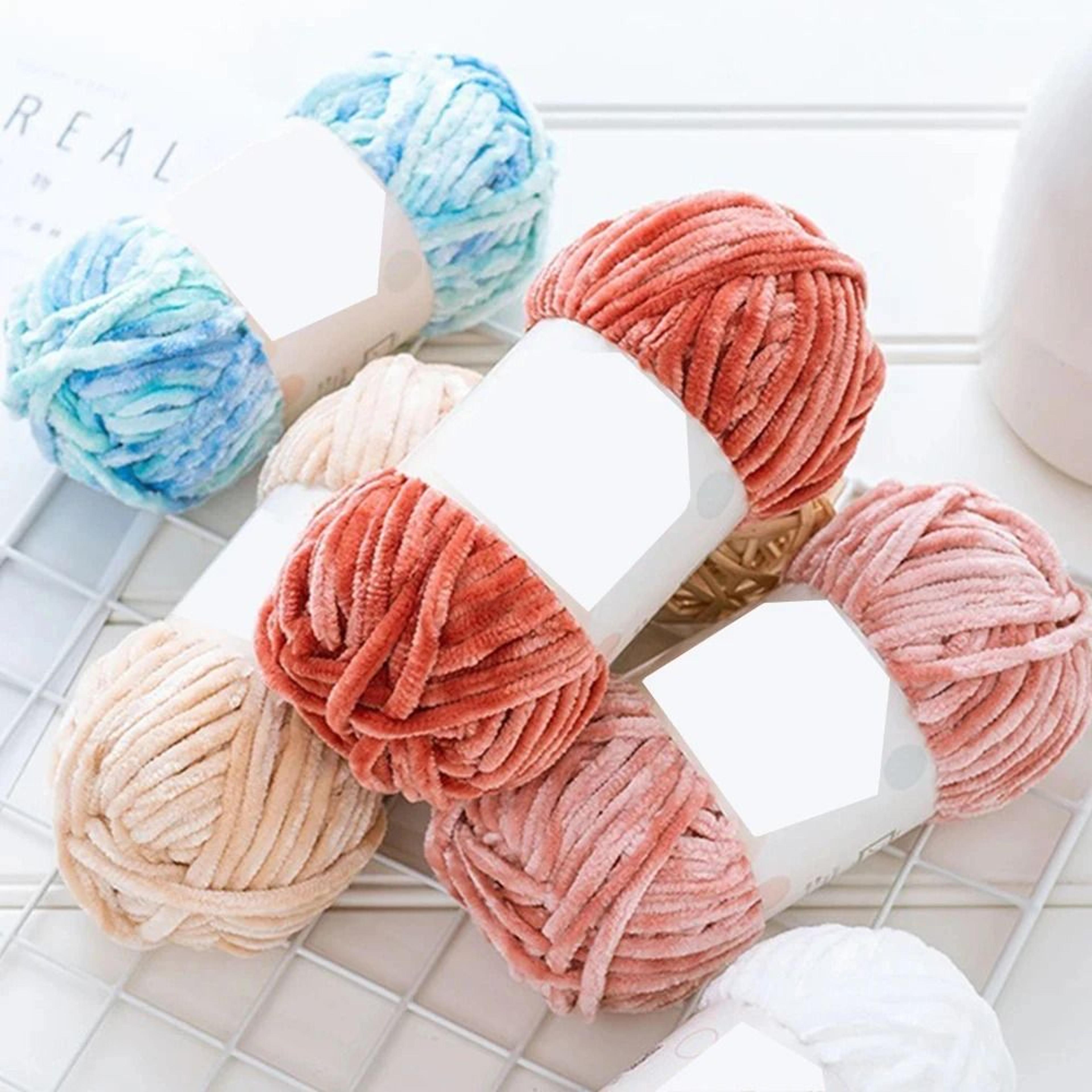 87Yard Thick Chenille Velvet Knitting  Crochet Yarn 1