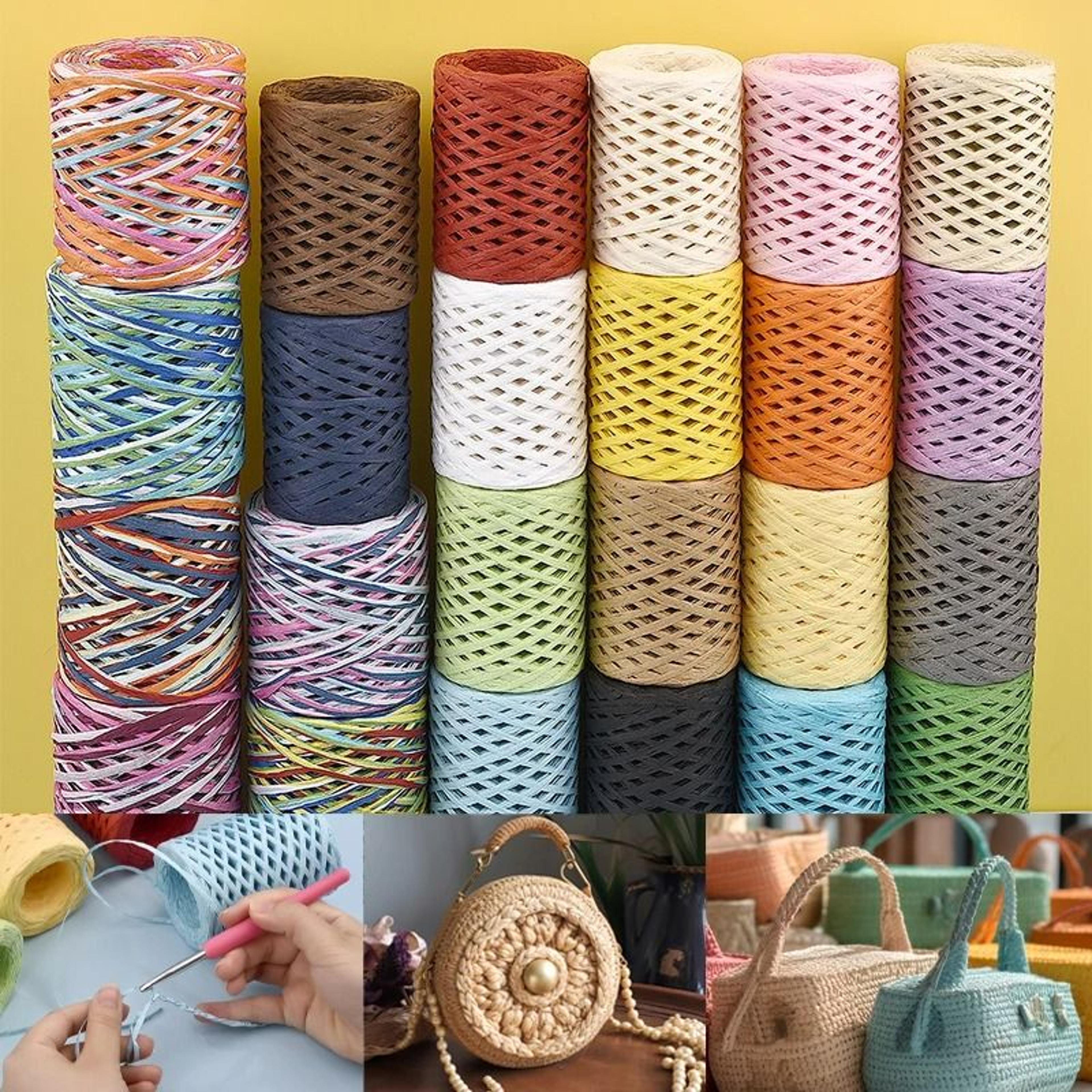 109-yard natural raffia straw paper yarn