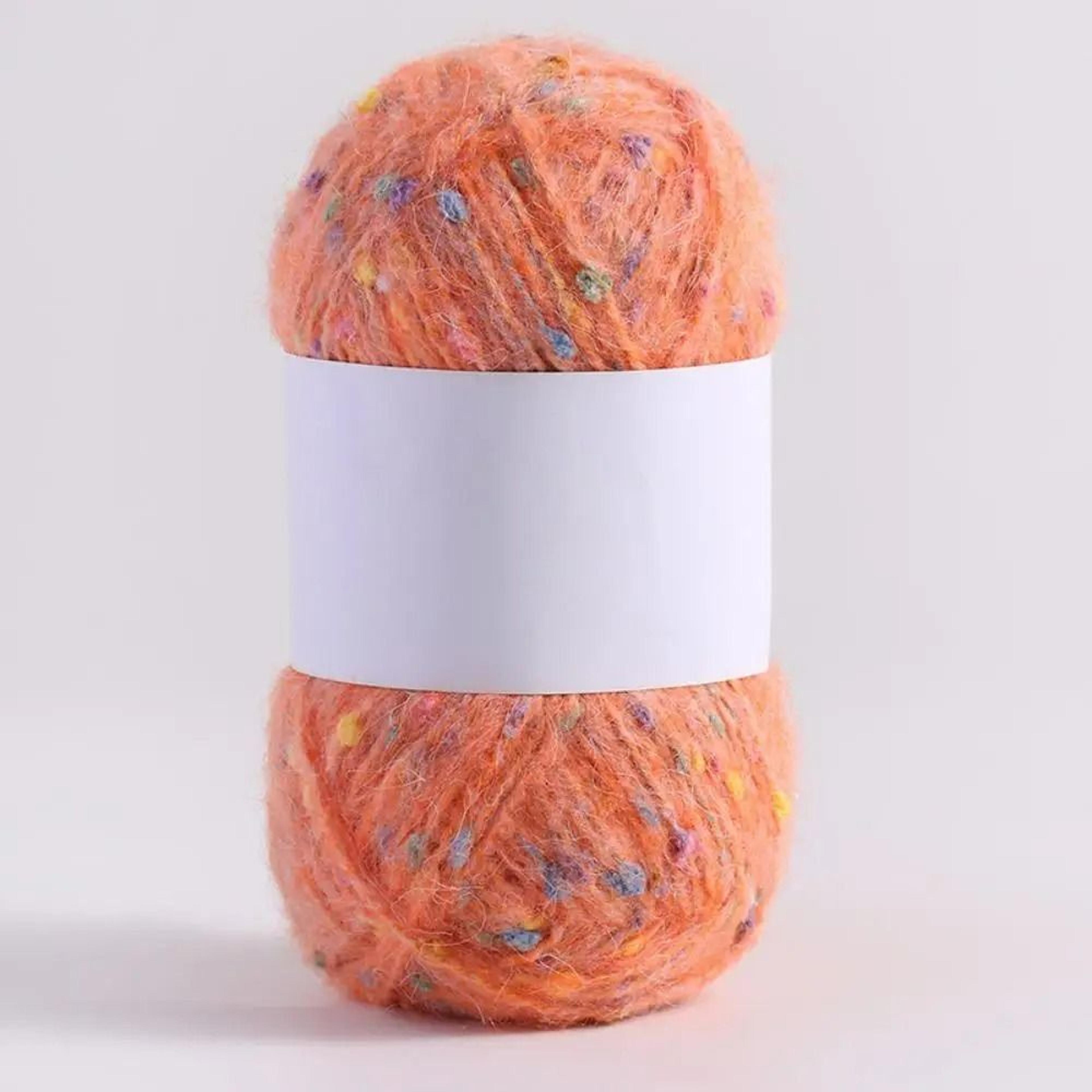 Rainbow Color Dot Mohair HandKnitting  Crochet Yarn 10