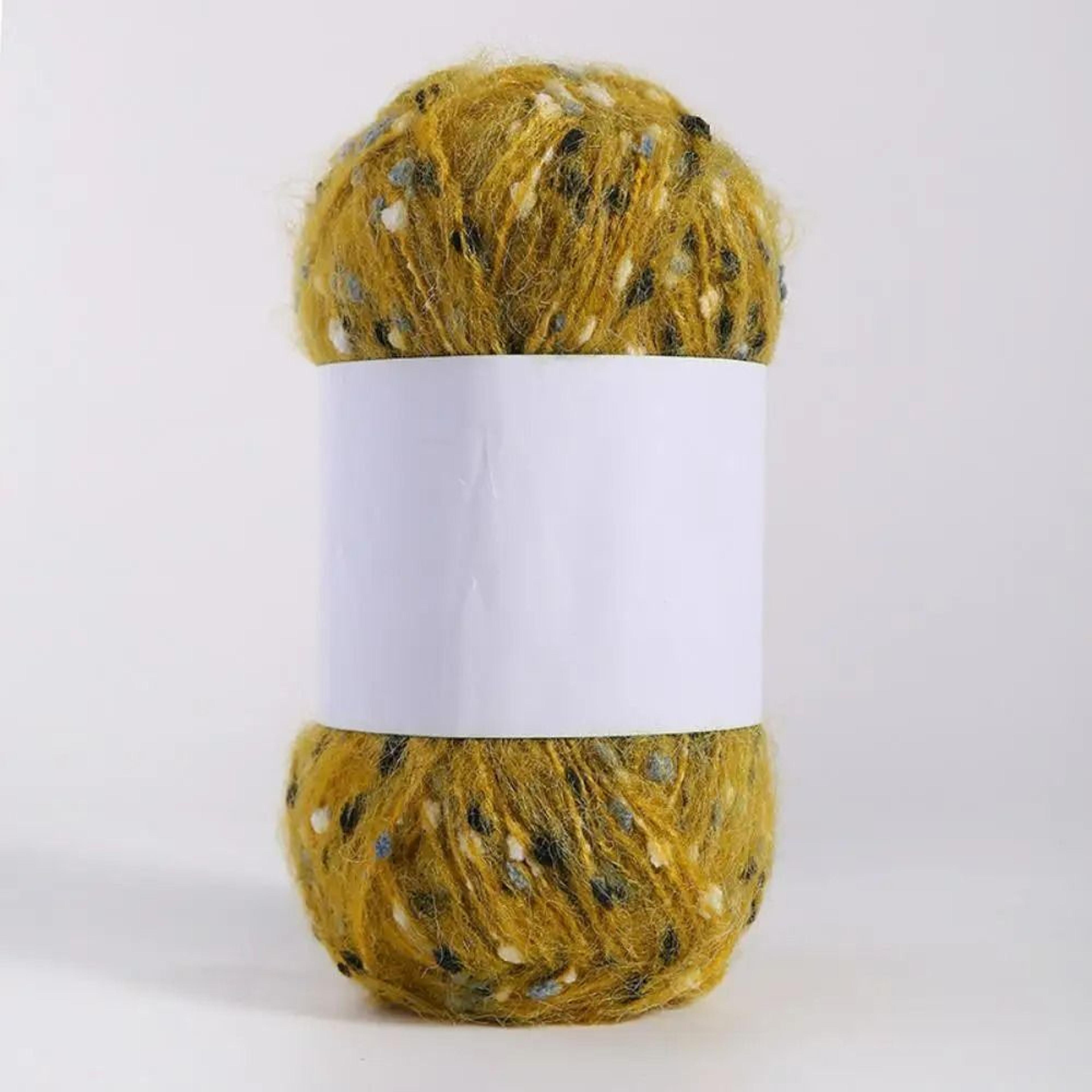 Rainbow Color Dot Mohair HandKnitting  Crochet Yarn 15
