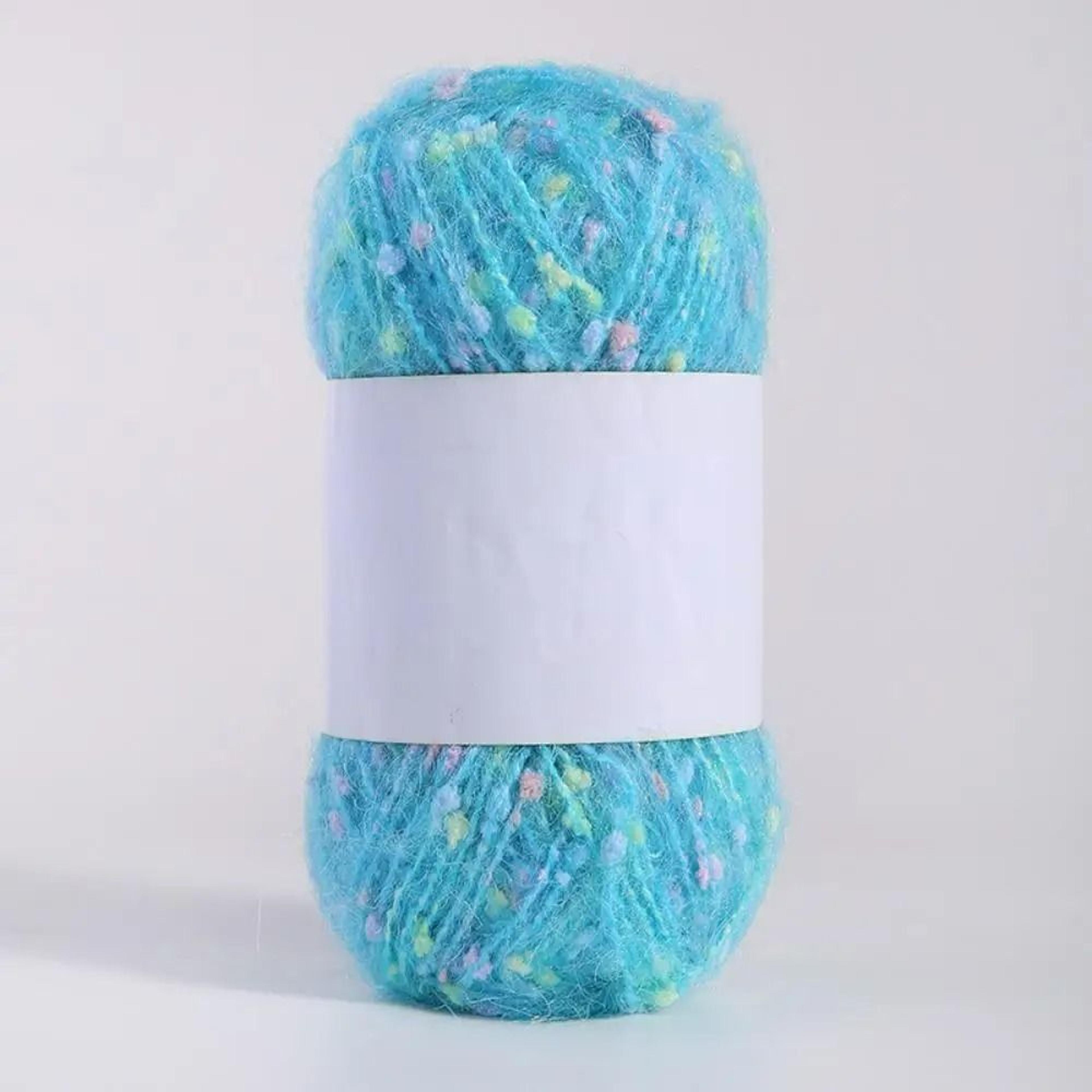 Rainbow Color Dot Mohair HandKnitting  Crochet Yarn 16