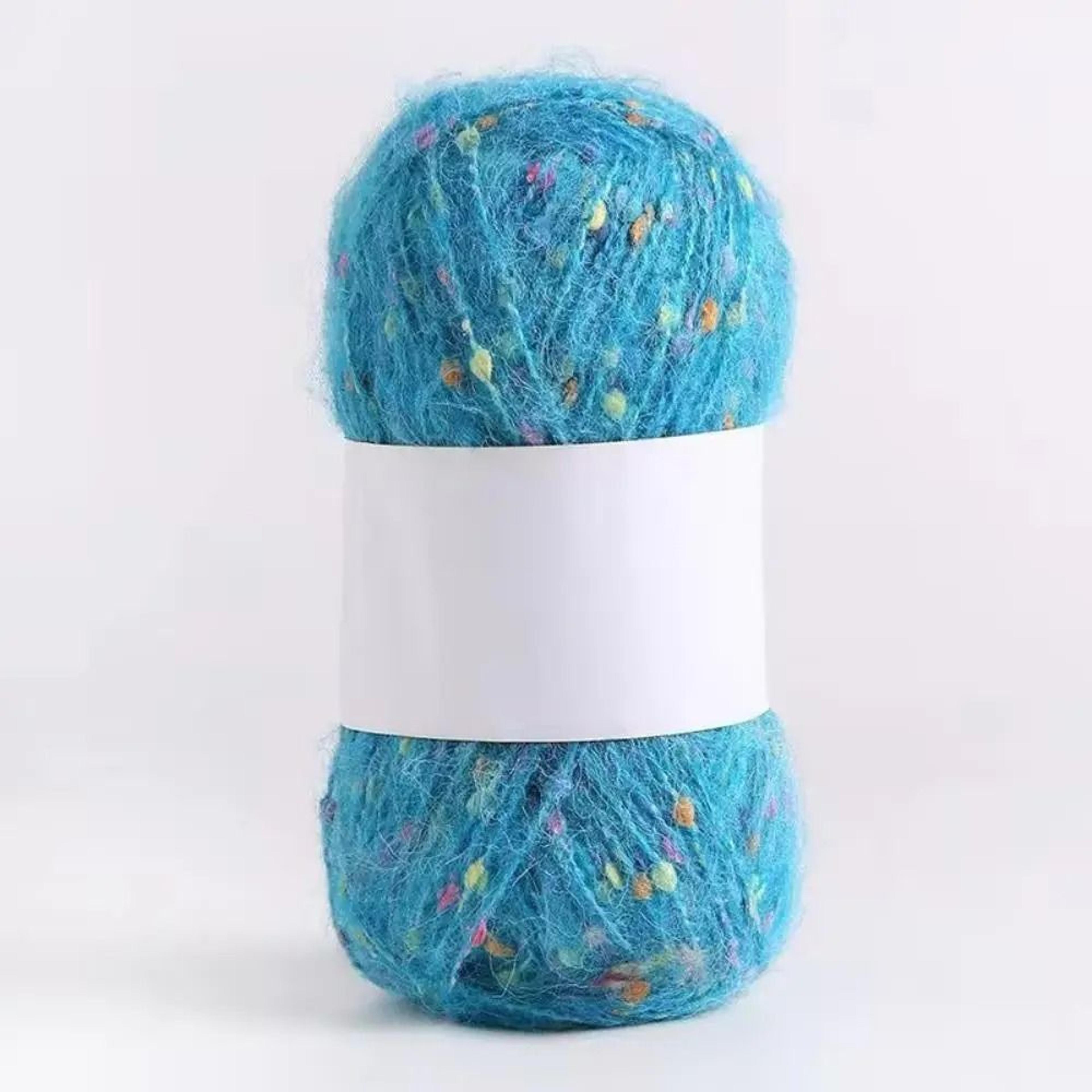 Rainbow Color Dot Mohair HandKnitting  Crochet Yarn 6