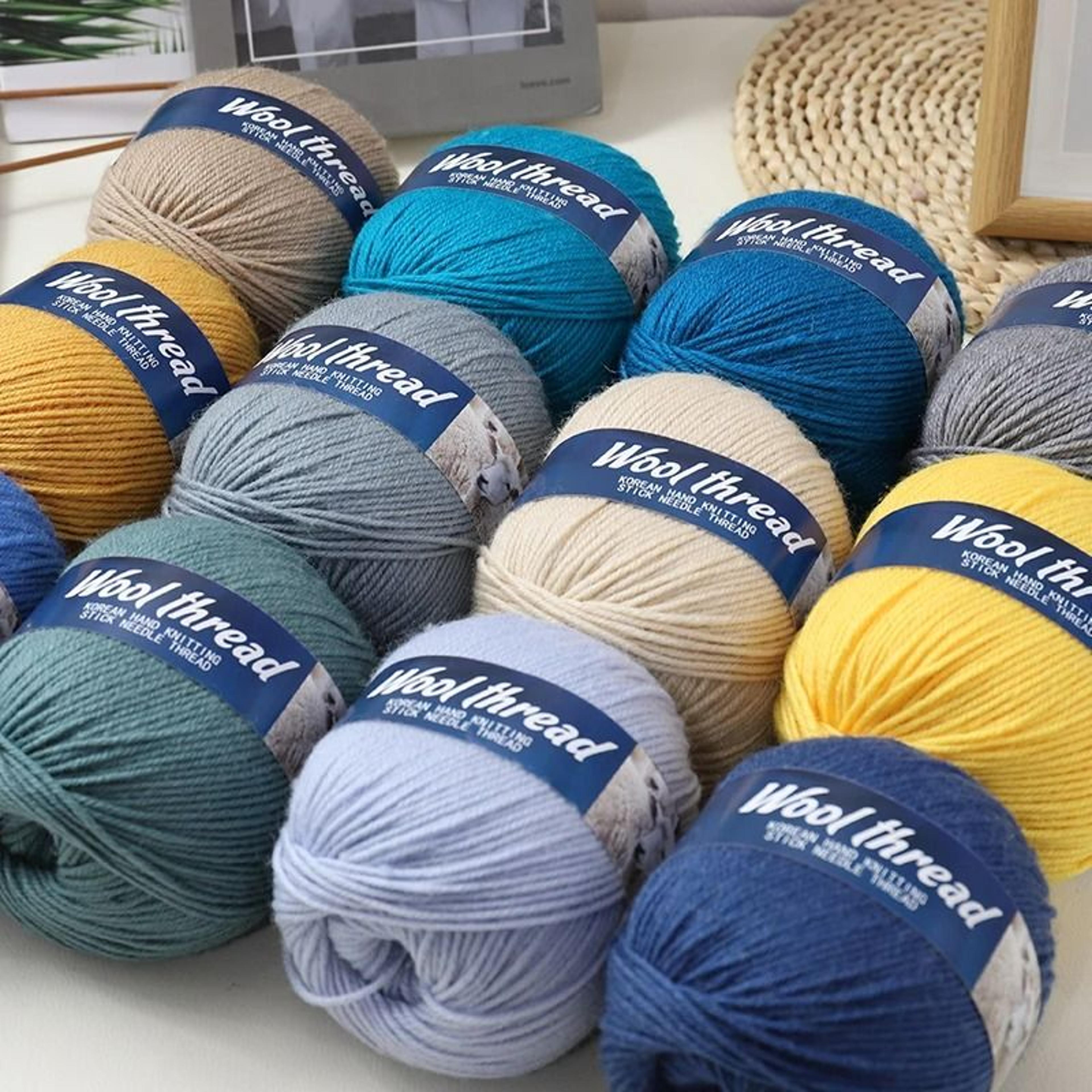 11 Lb Fine Sheep Wool HandKnitting Yarn Set 6 Pieces 3