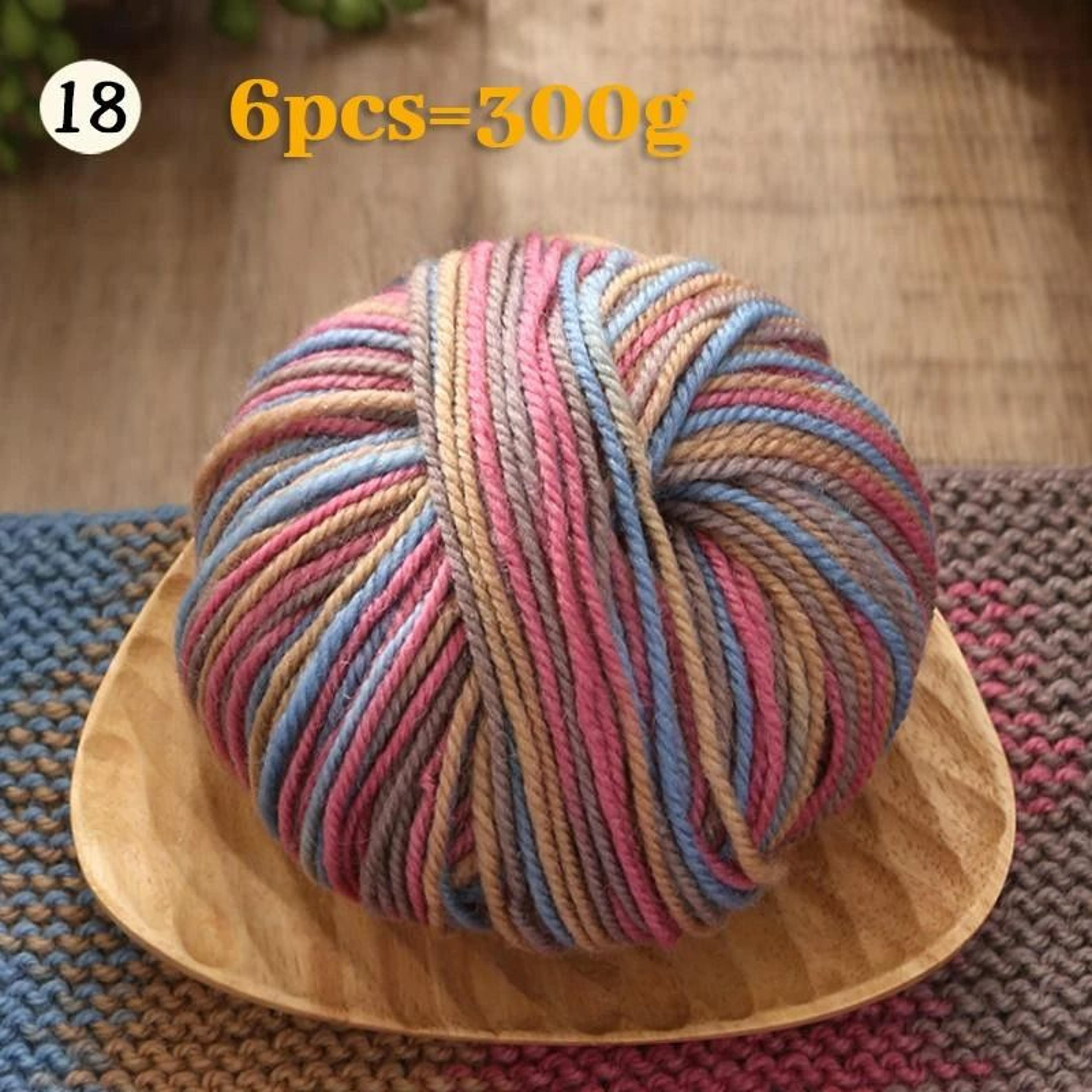 066 Lb Gradient Dyed Wool Yarn Set 6 Pieces 12