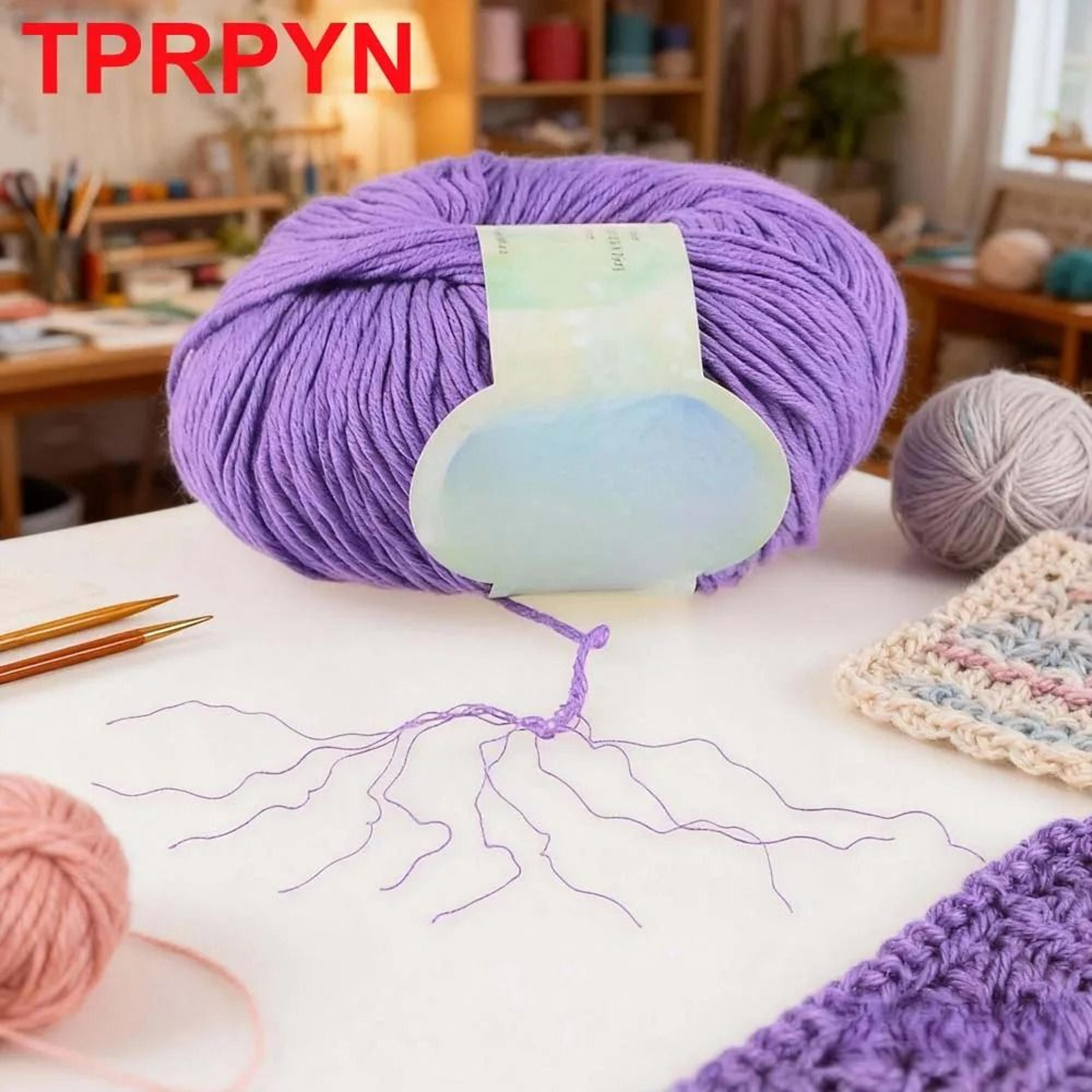 2Piece 100 Pure Cotton HandKnitting  Crochet Yarn Set 5