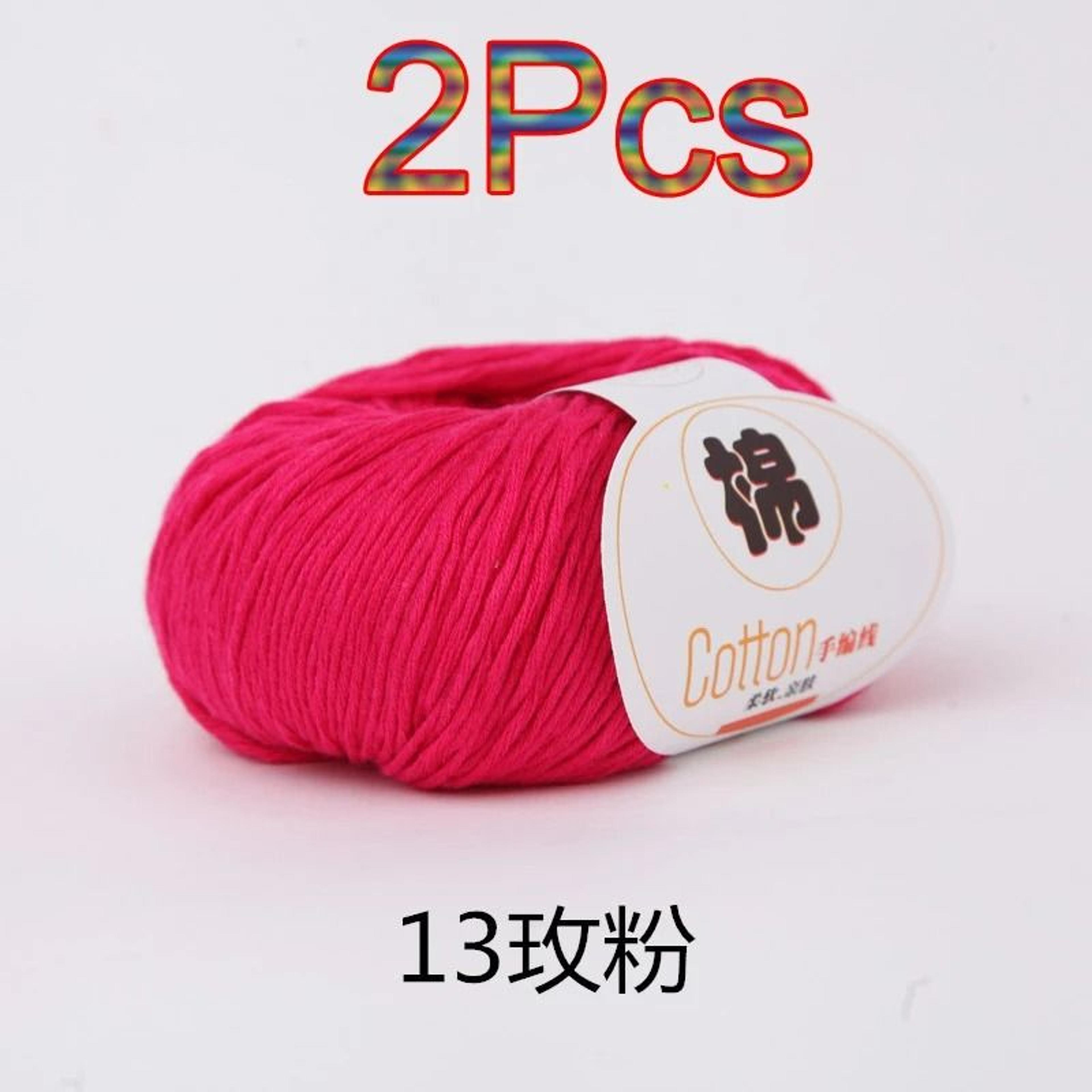 2Piece 100 Pure Cotton HandKnitting  Crochet Yarn Set 19