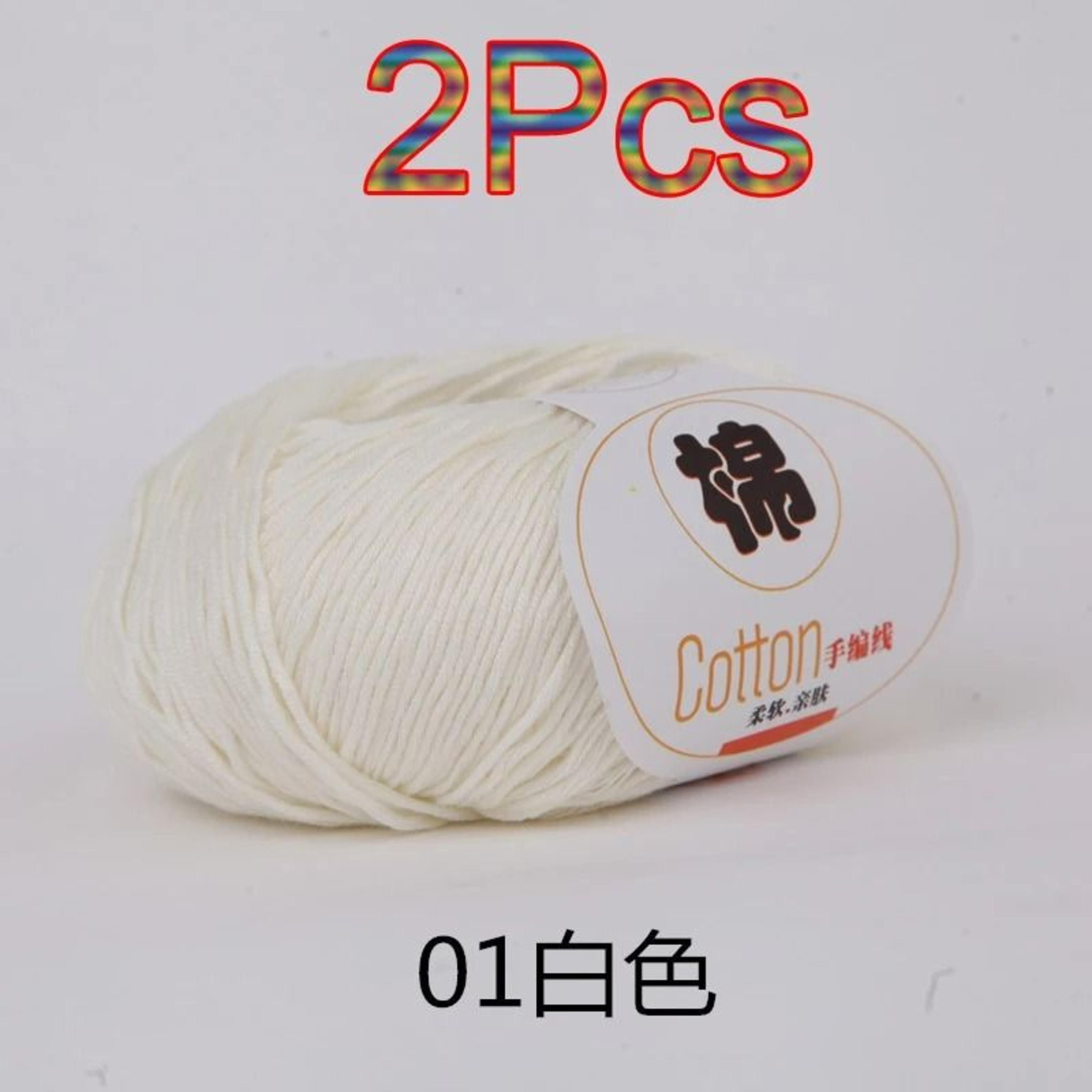 2Piece 100 Pure Cotton HandKnitting  Crochet Yarn Set 8