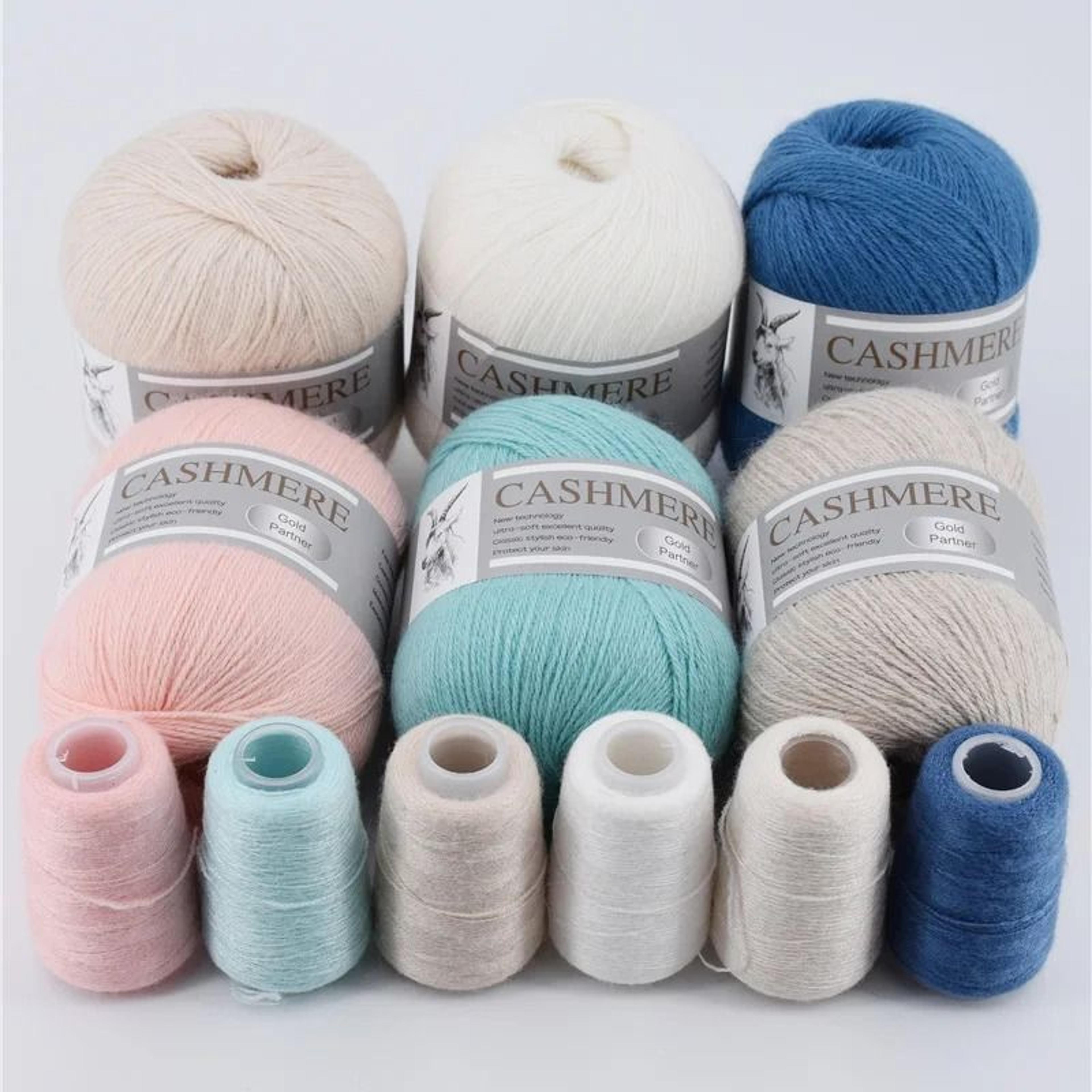 370-yard 3-ply fine worsted cashmere yarn