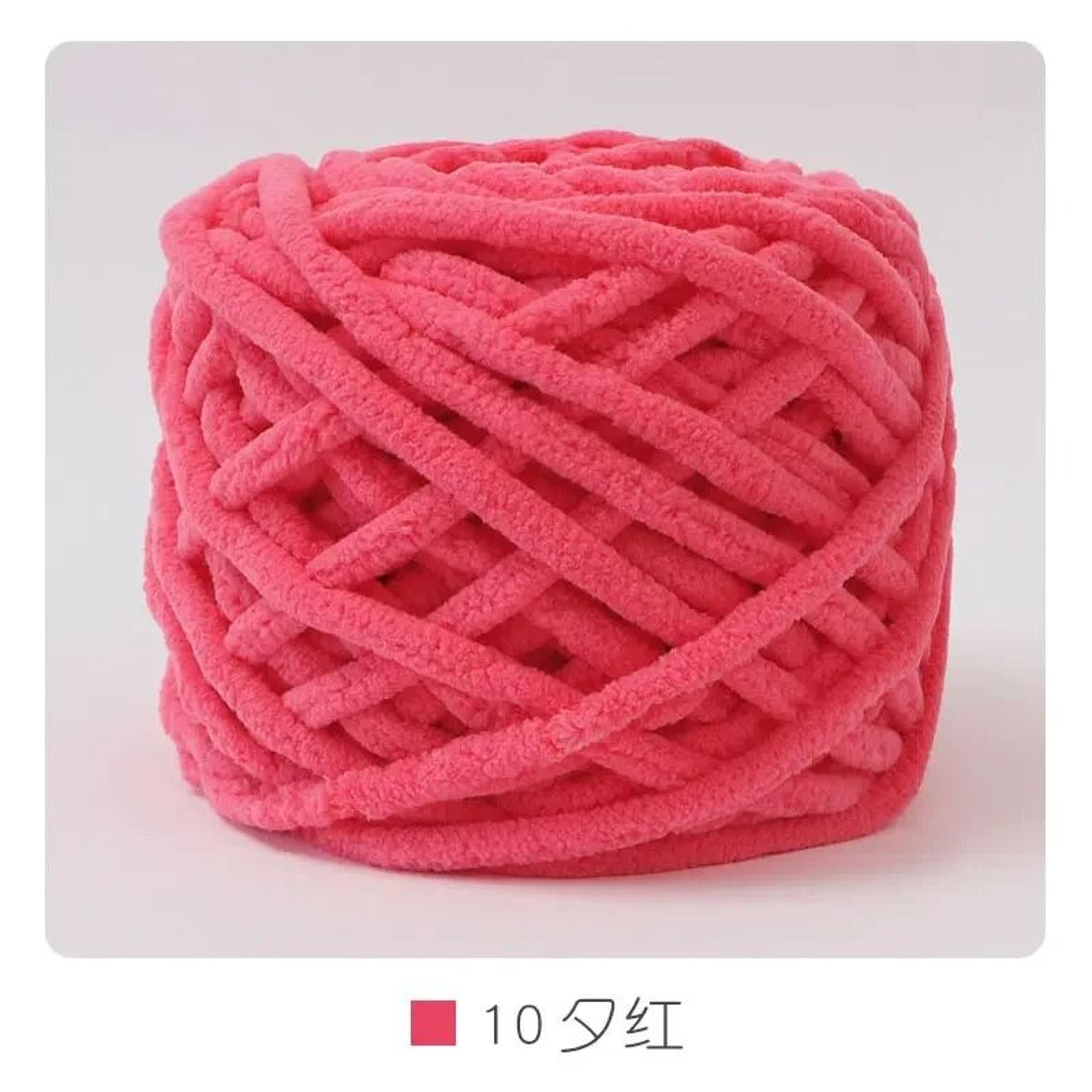 50Yard Chunky Chenille Ice Stripe Yarn 022 Lb 16