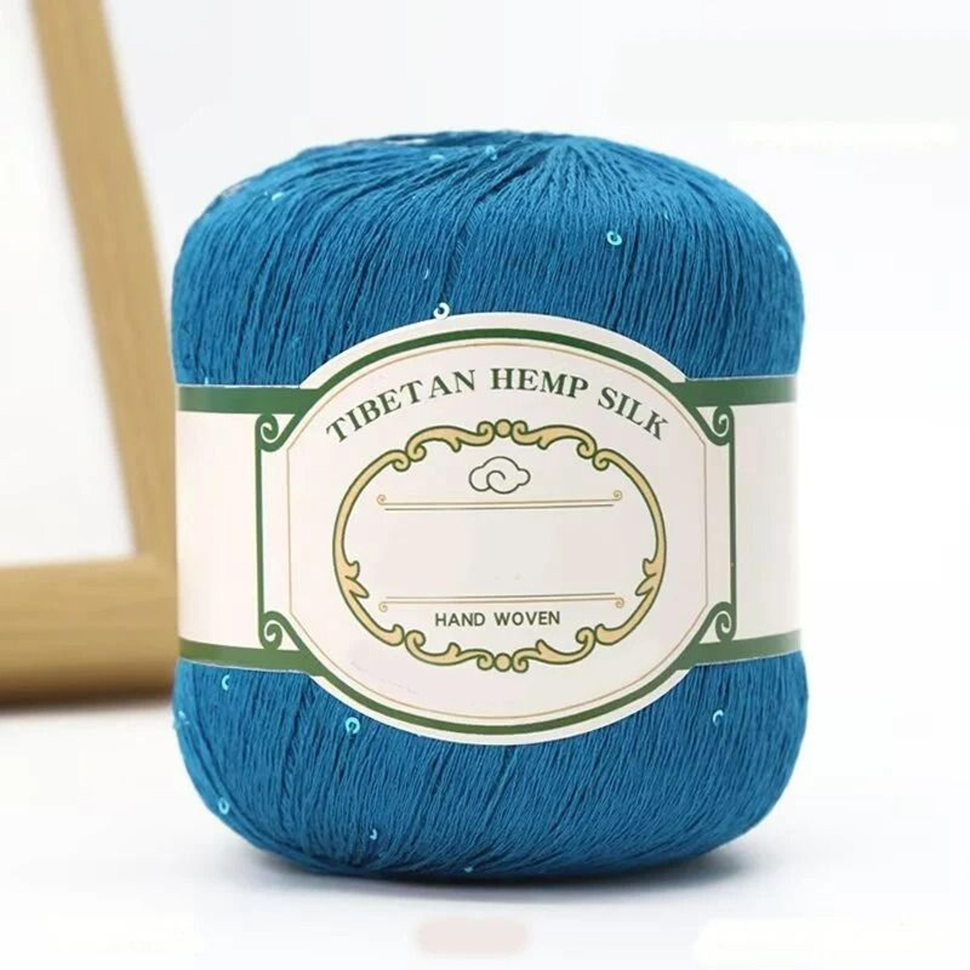 044 Lb Cotton Linen Lace Yarn With Sequins 11