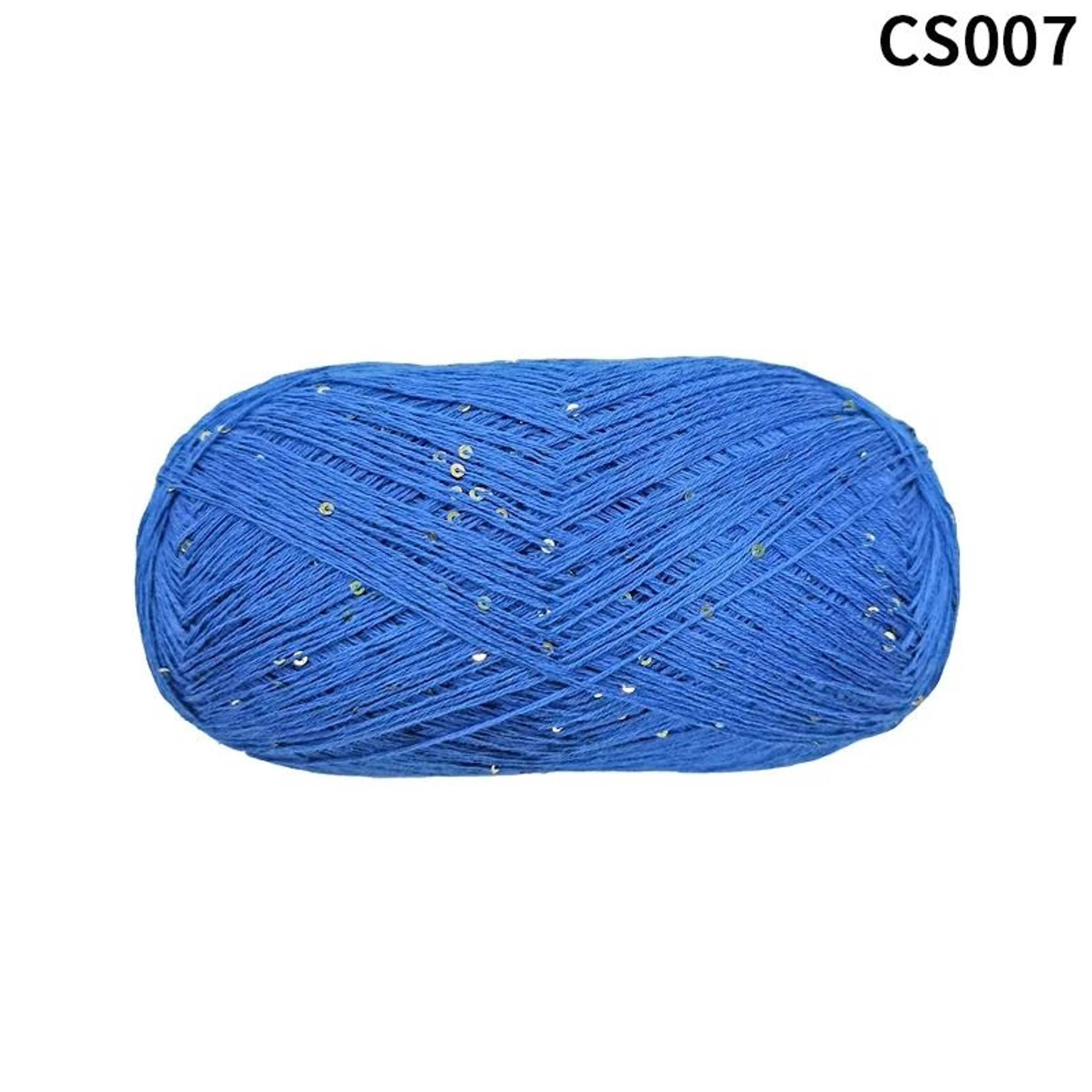 Sparkly Sequin Cotton Yarn For Hand Knitting  Crochet 4